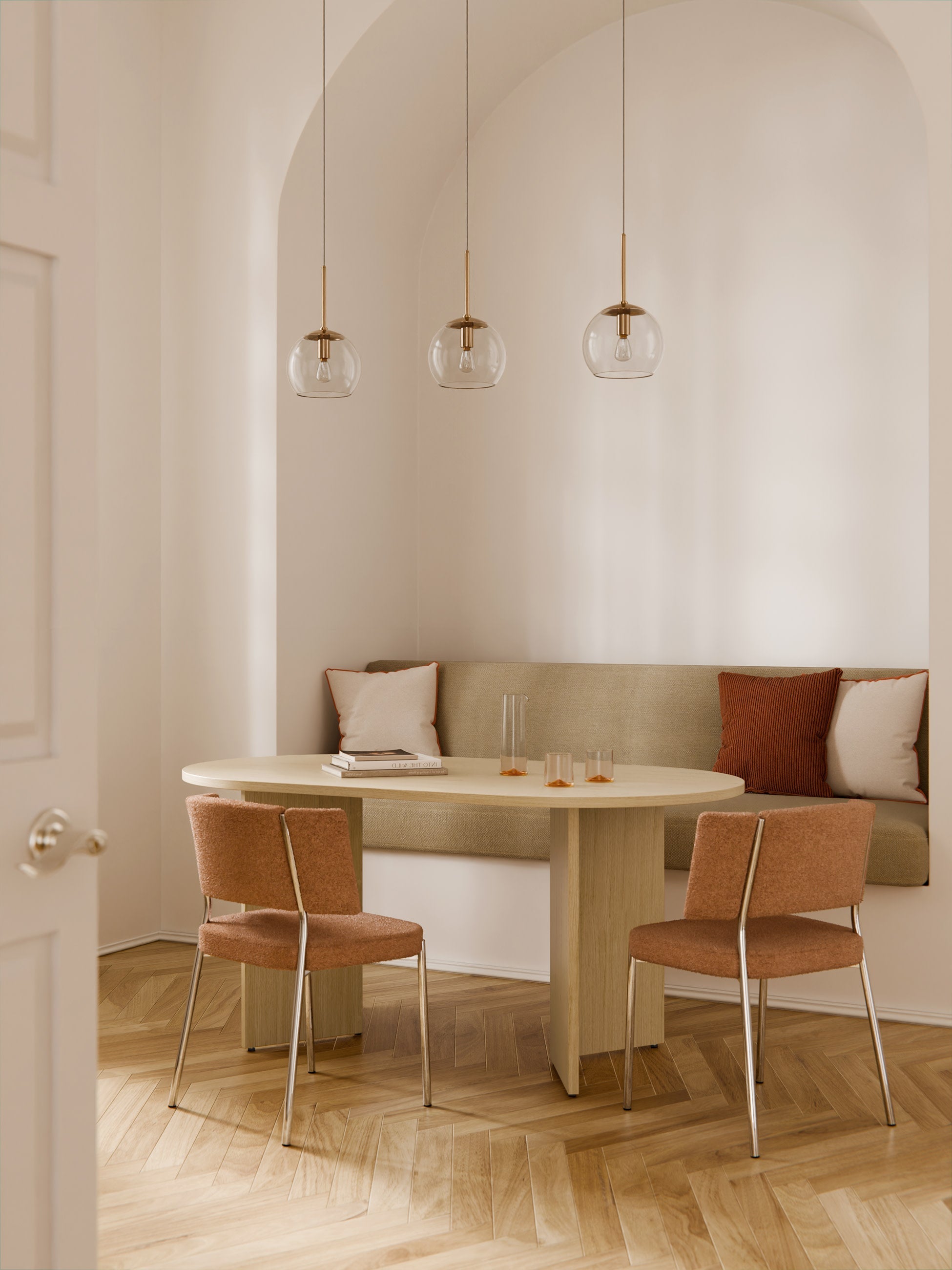 Toni Oval Wooden Dining Table, in various sizes