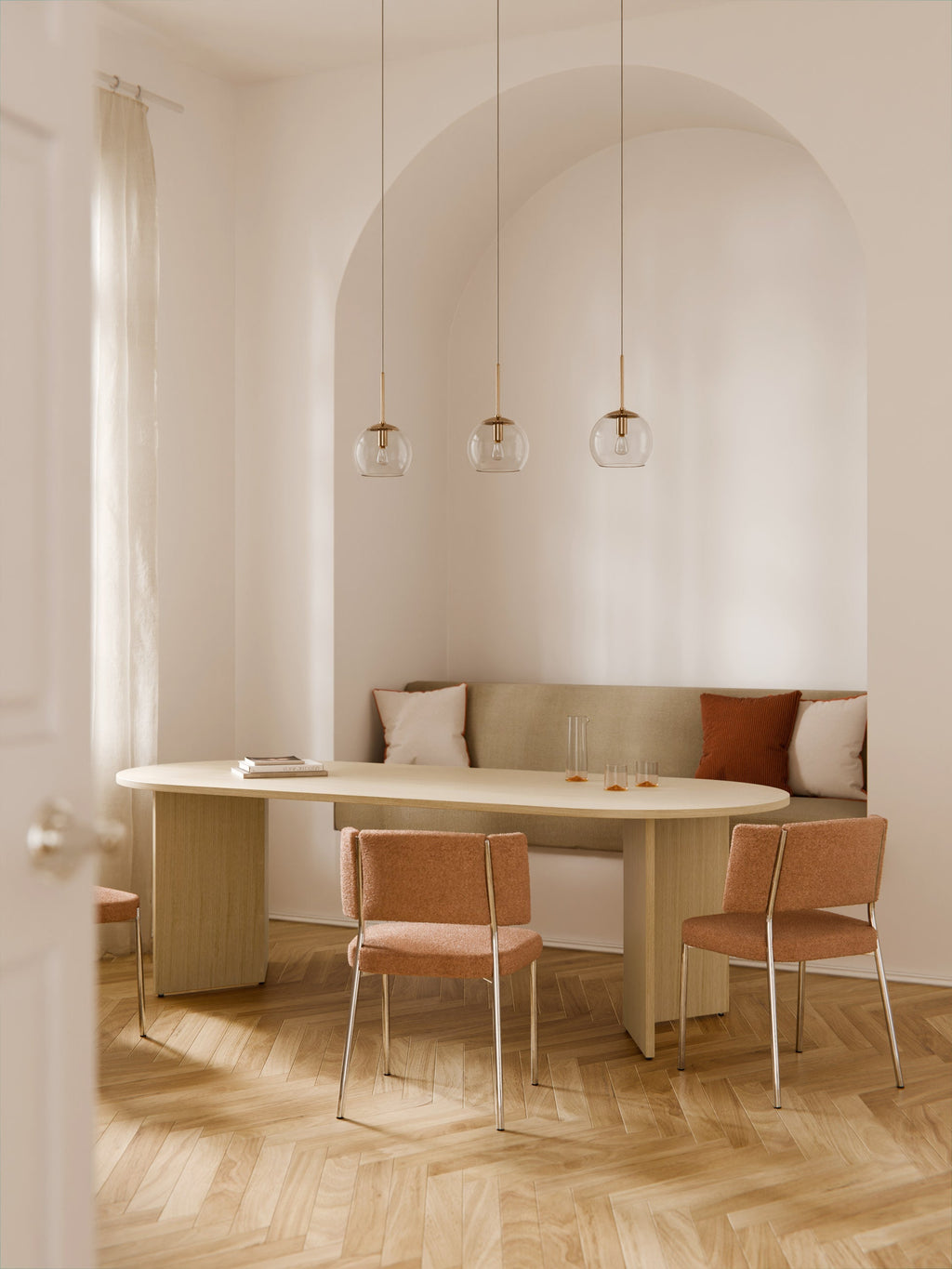 Toni Oval Wooden Dining Table, in various sizes