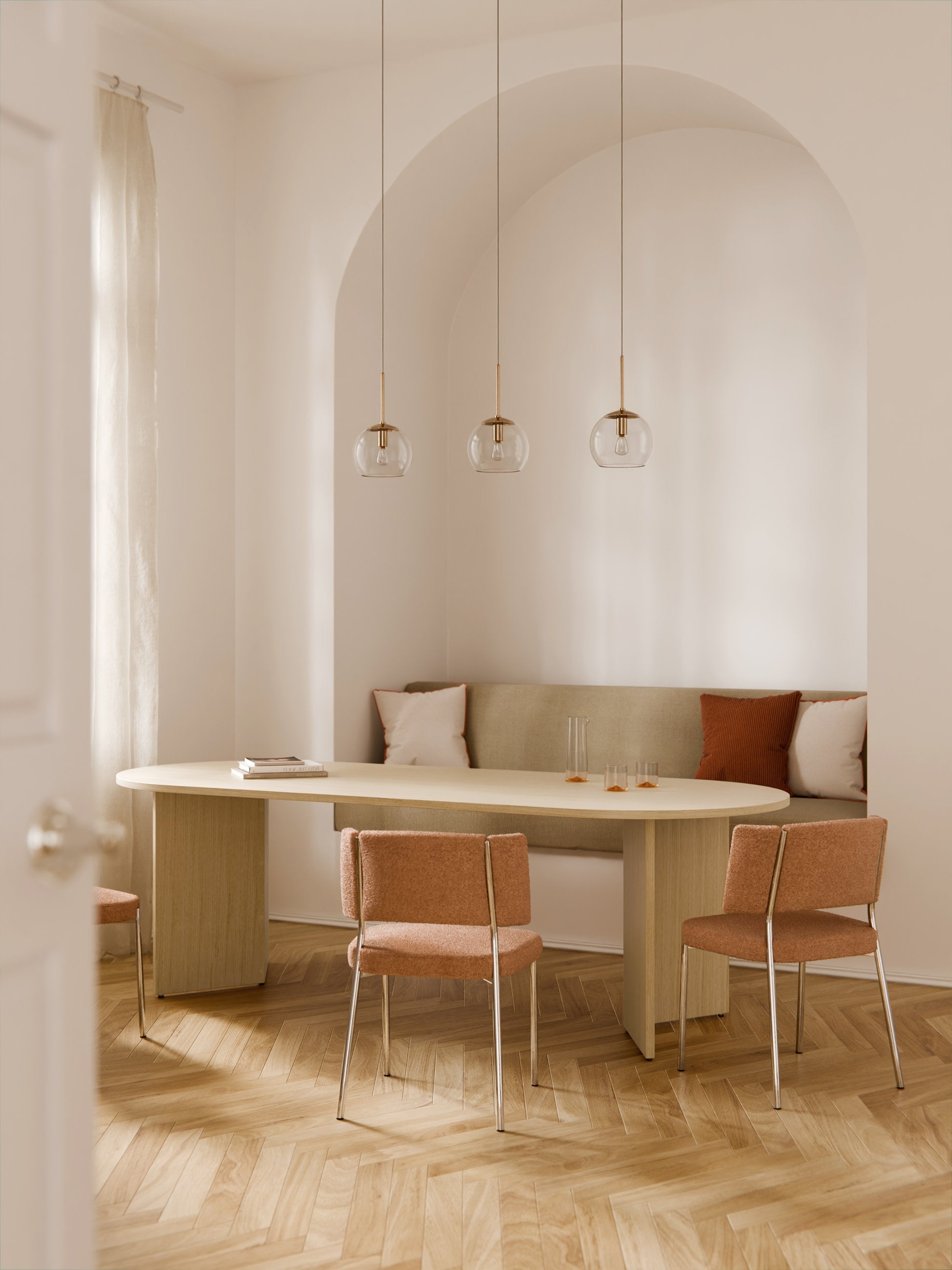 Toni Oval Wooden Dining Table, in various sizes