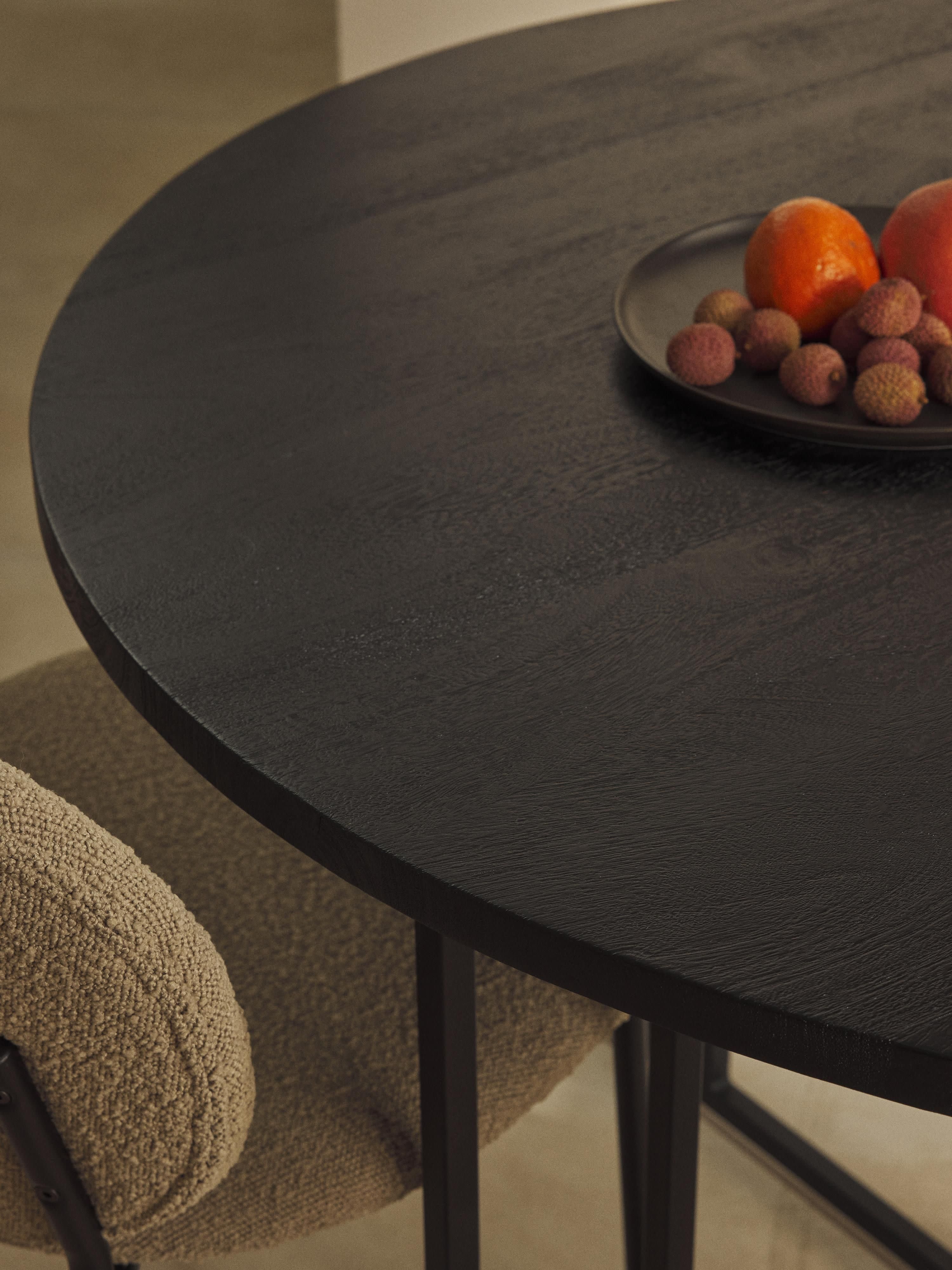 Luca Round Mango Wood Dining Table, in various sizes