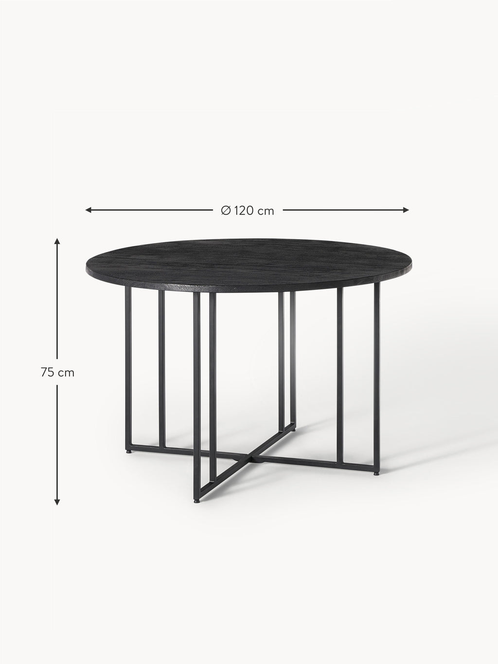 Luca Round Mango Wood Dining Table, in various sizes