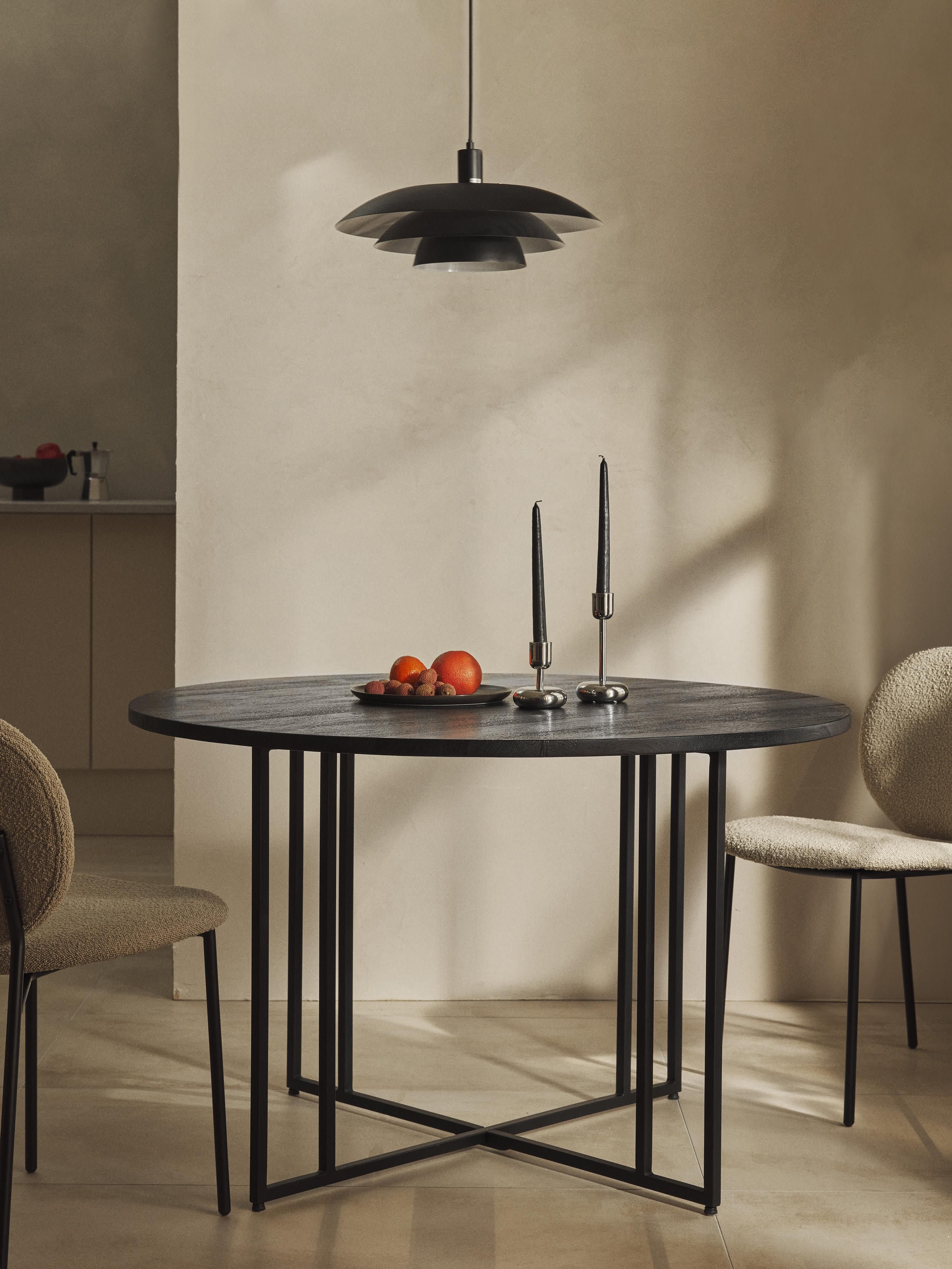 Luca Round Mango Wood Dining Table, in various sizes