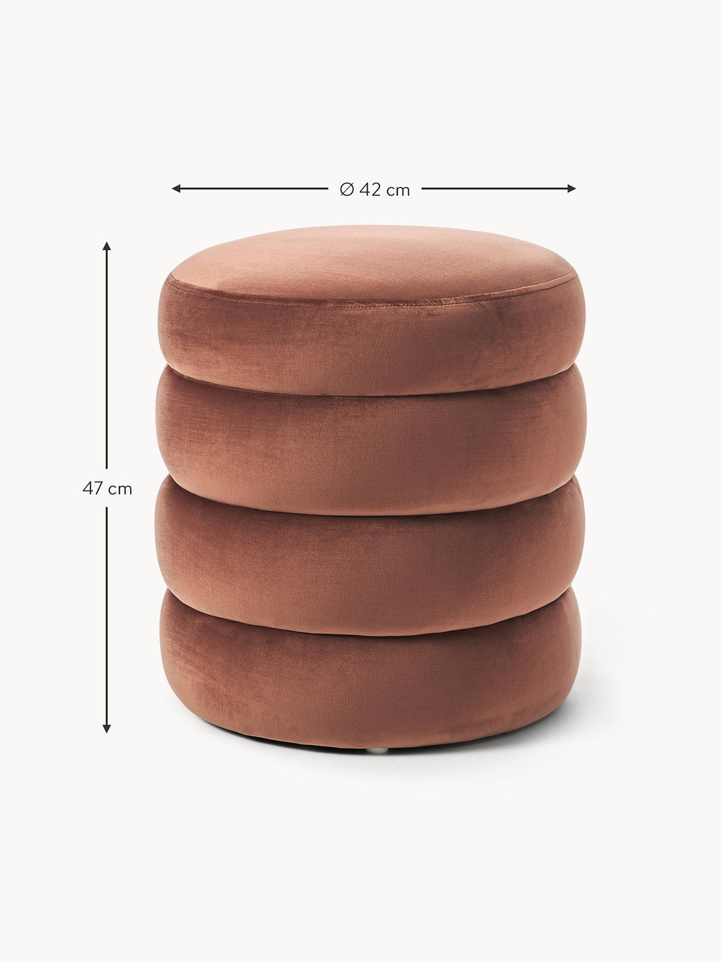 Alto Velvet Upholstered Stool