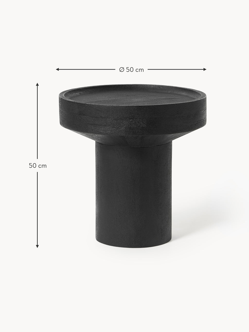 Benno Round Mango Wood Side Table