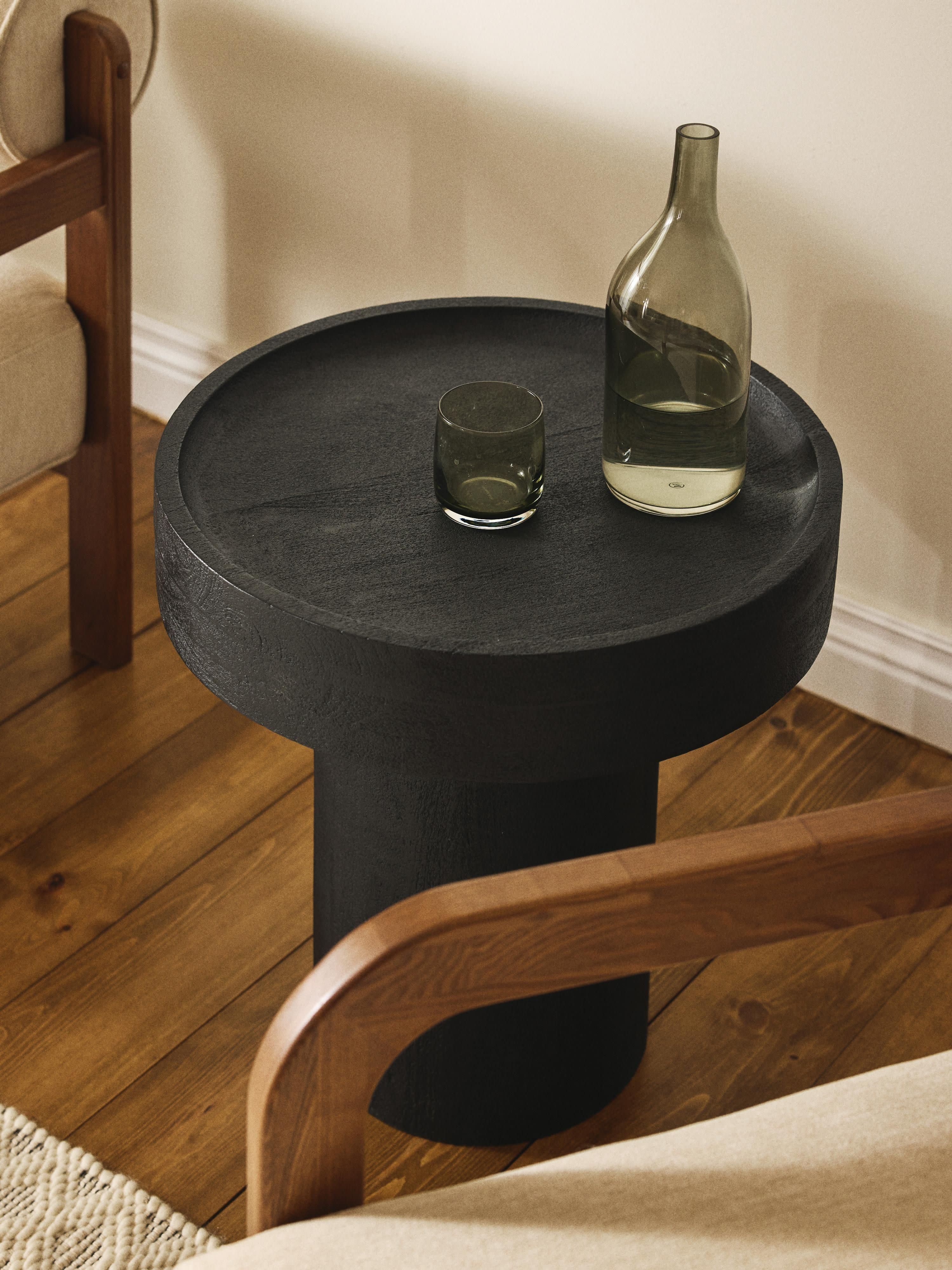 Benno Round Mango Wood Side Table