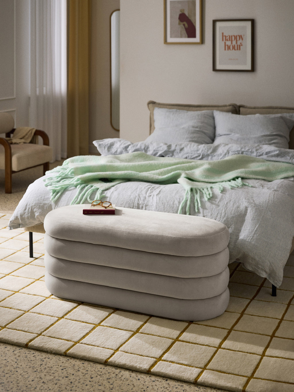 Alto Upholstered Velvet Bench