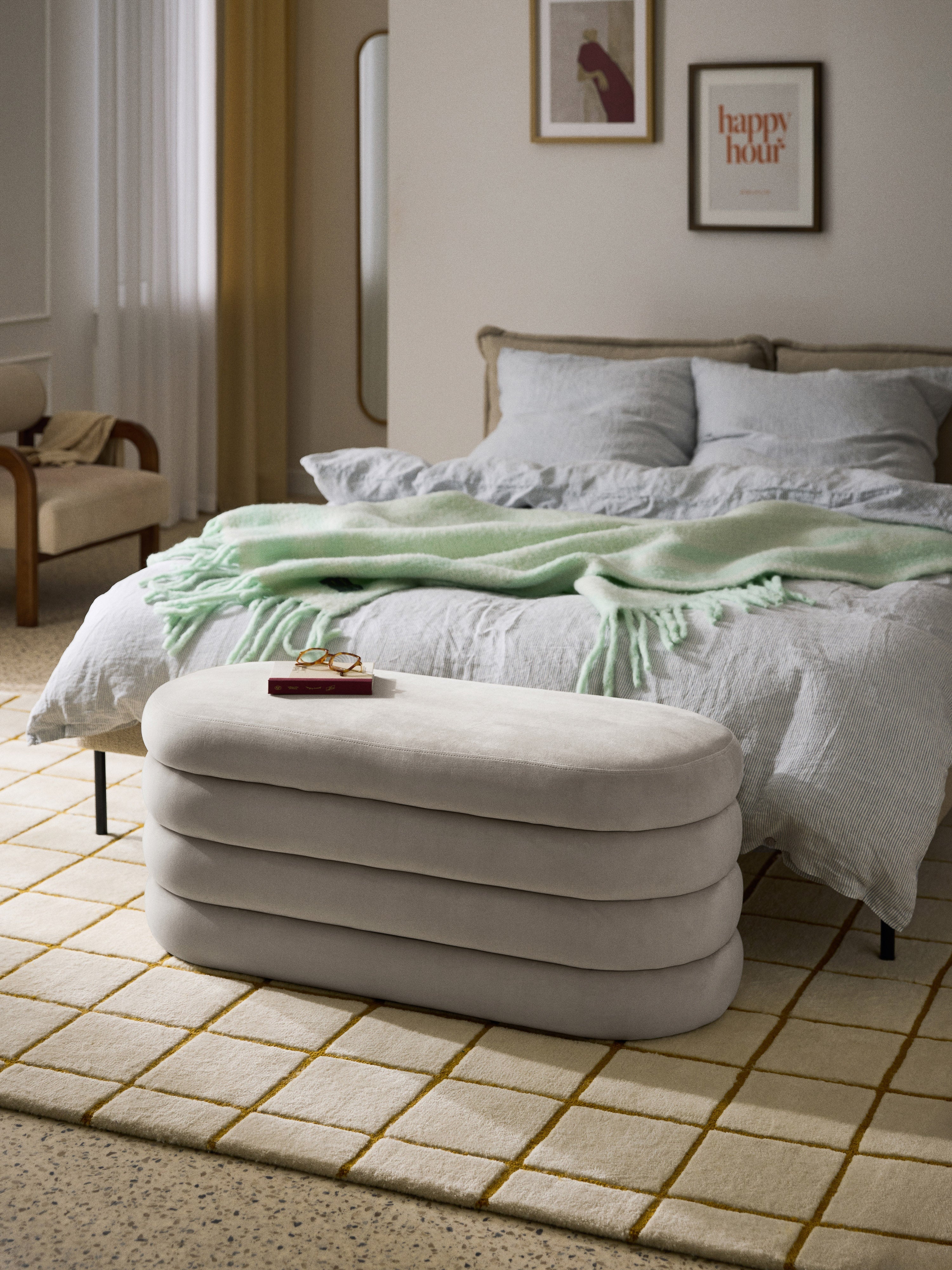 Alto Upholstered Velvet Bench