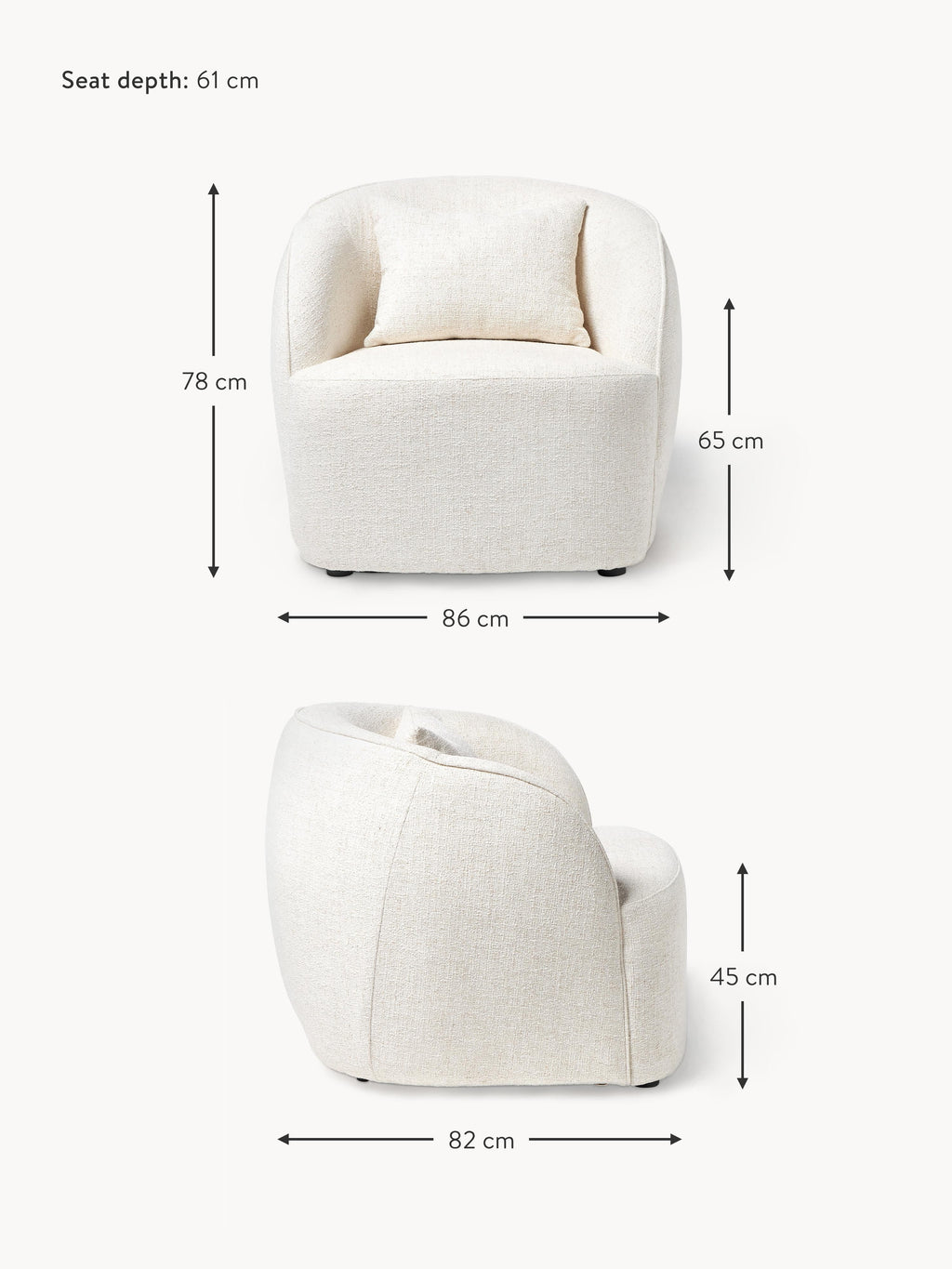 Elodie Bouclé Cocktail Armchair