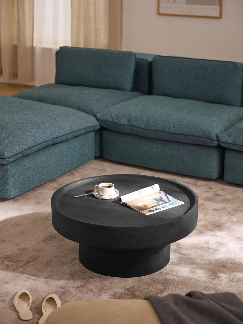Benno Round Mango Wood Coffee Table