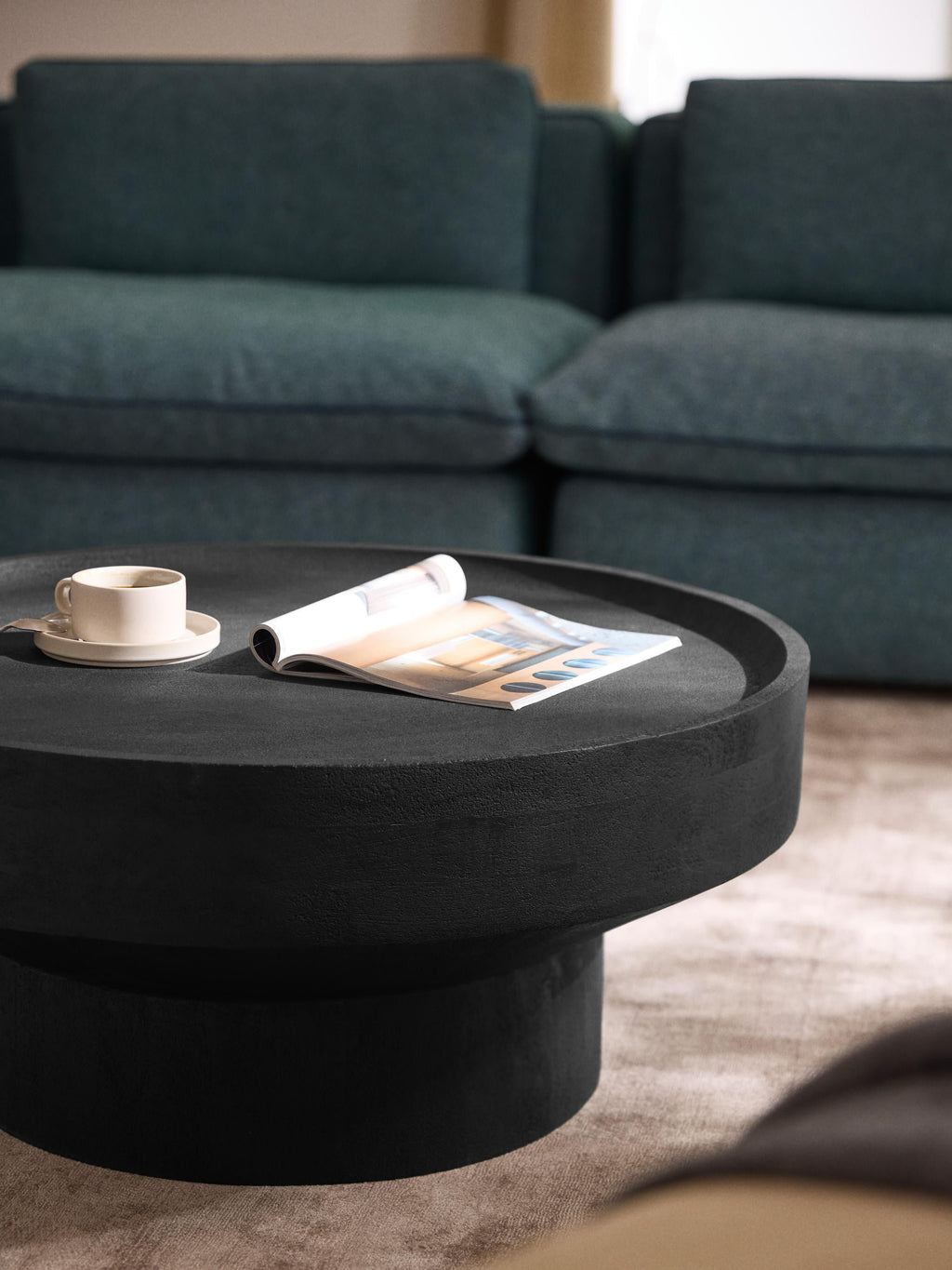 Benno Round Mango Wood Coffee Table