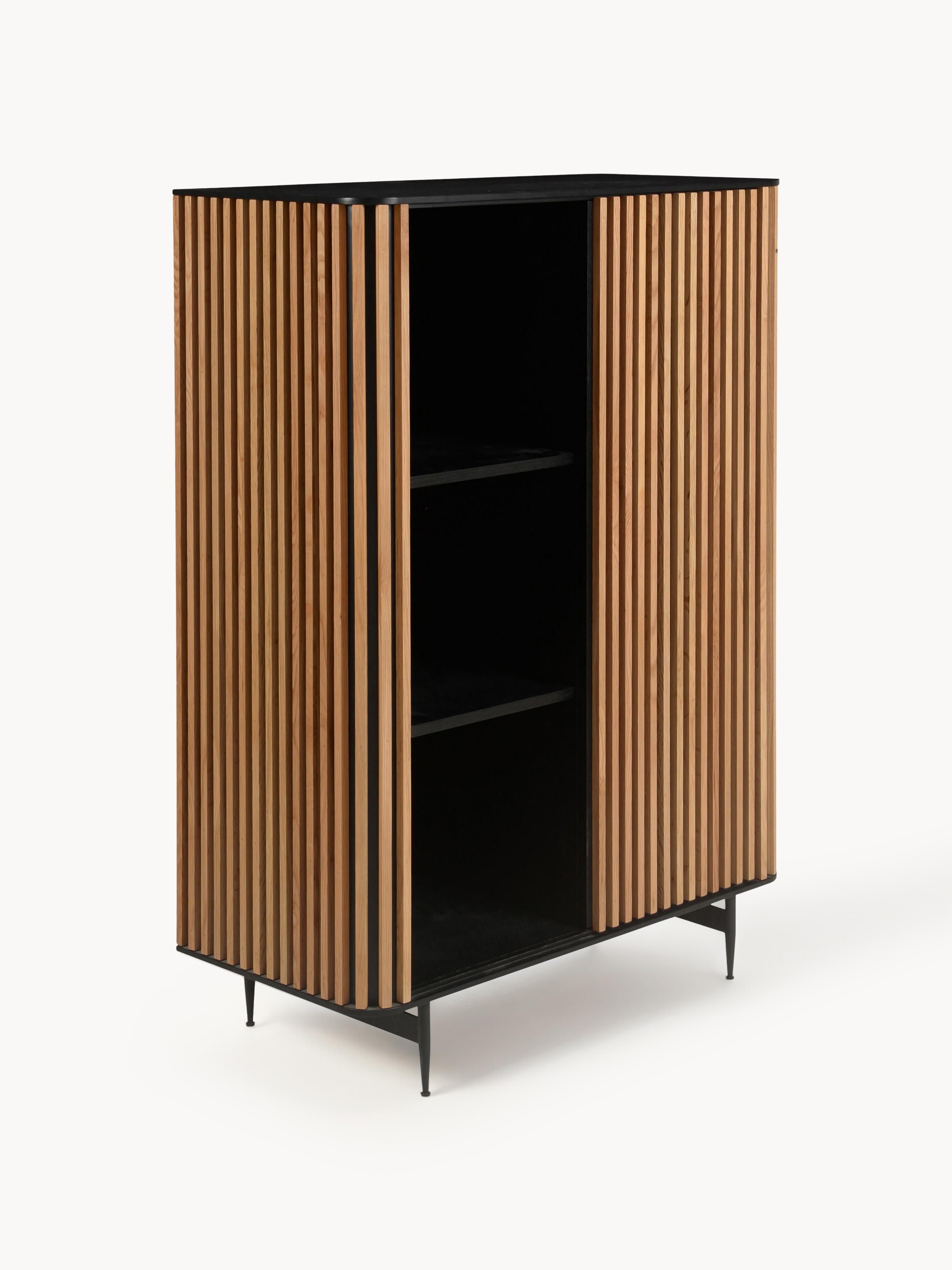 Gallery image 1 - Highboard Linea with Sliding Door and Ribbed Front