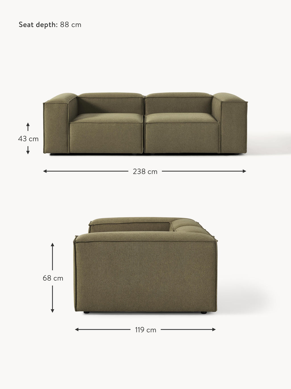 Lennon Modular Sofa (3-seater)