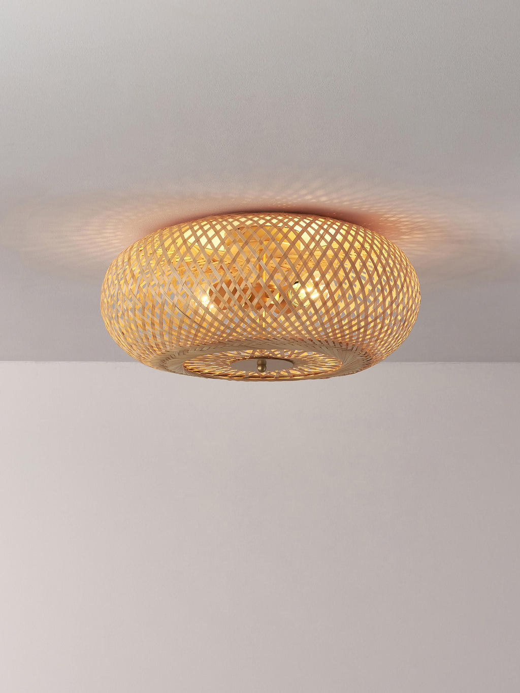 Evelyn Bamboo Design Ceiling Lamp, Untreated