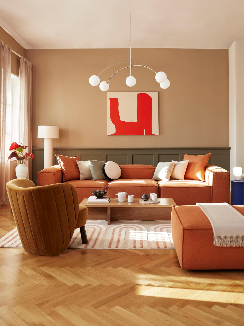 Lennon Modular Sofa (4-seater) with Ottoman (left/right)