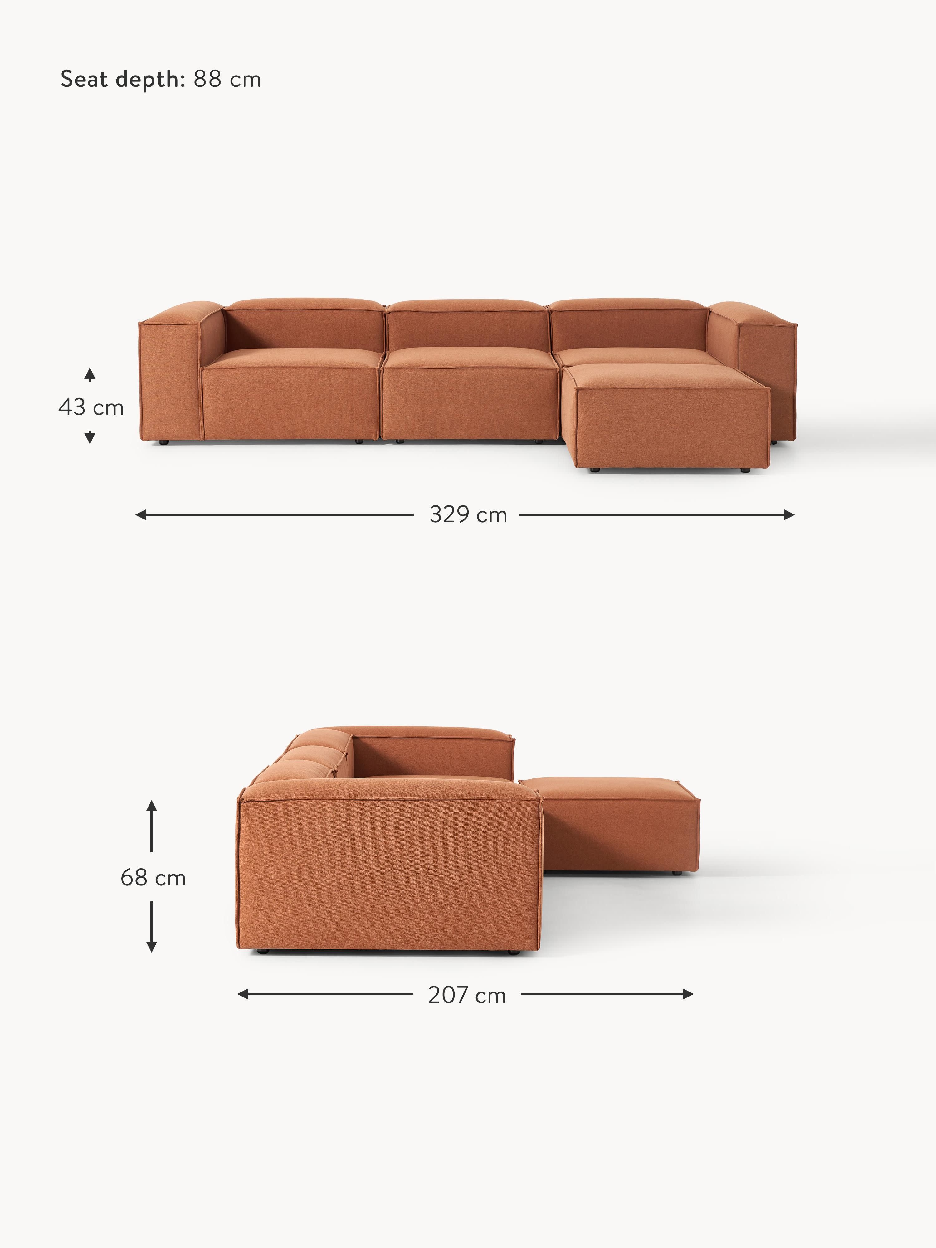 Lennon Modular Sofa (4-seater) with Ottoman (left/right)
