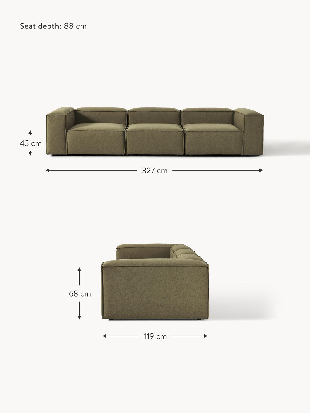 Lennon Modular Sofa (4-seater)