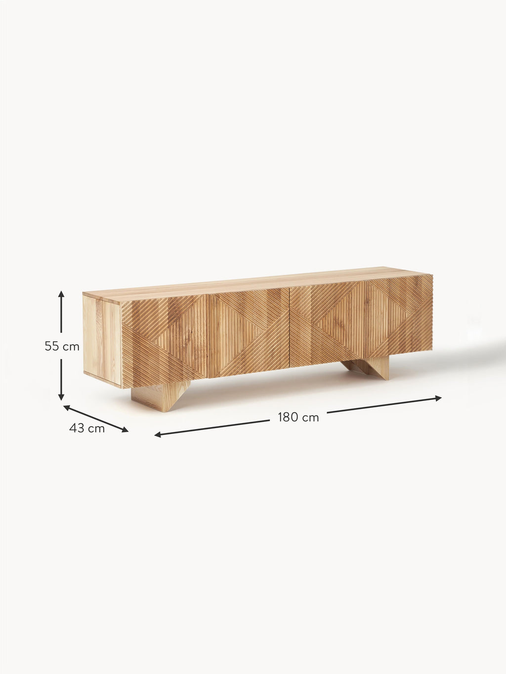 Louis Ash Wood Lowboard