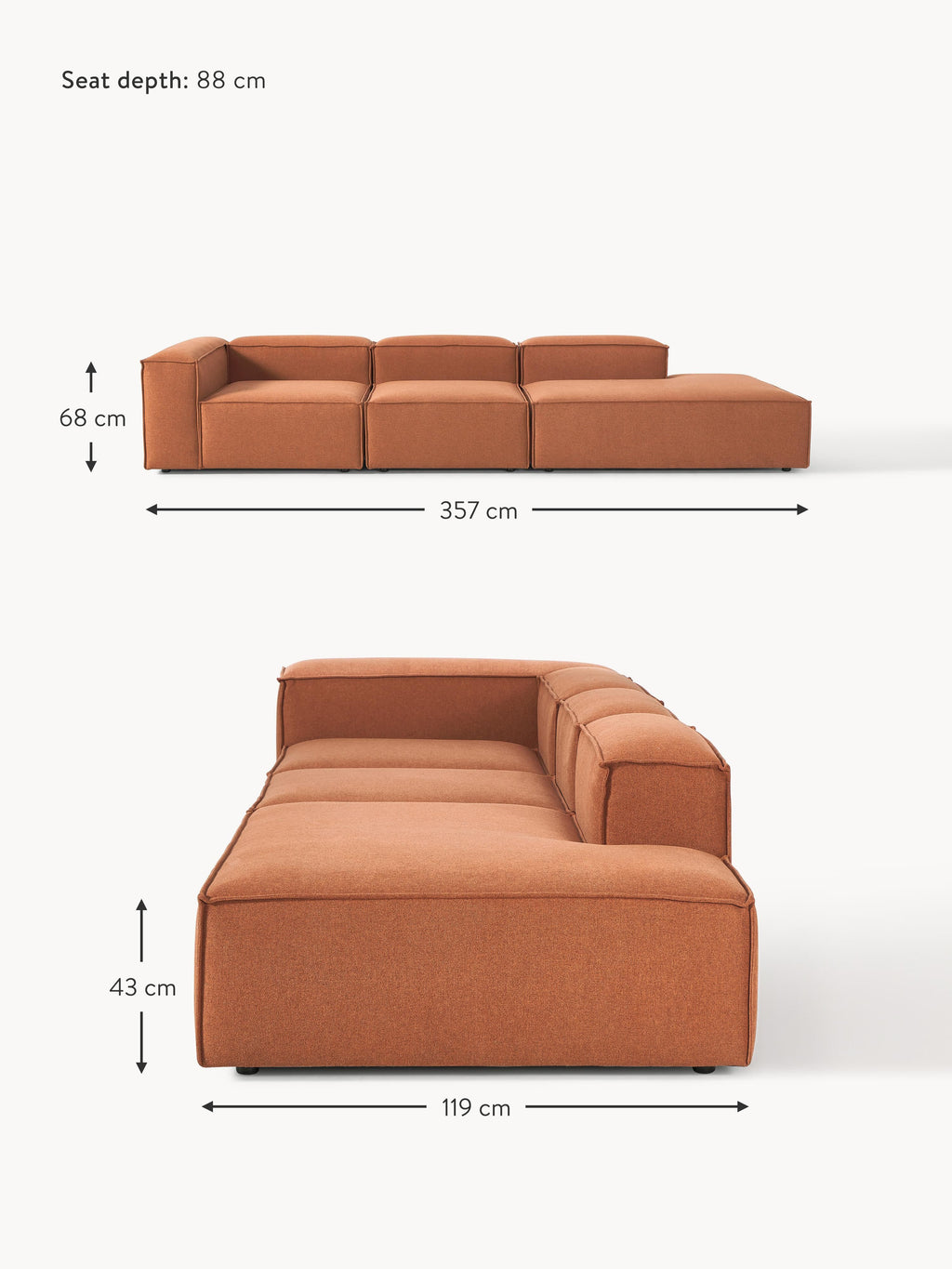 Lennon XL Modular Ottoman