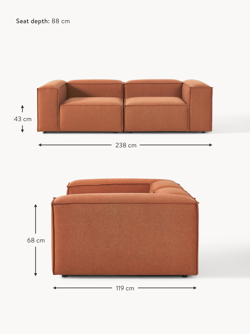 Lennon Modular Sofa (3-seater)
