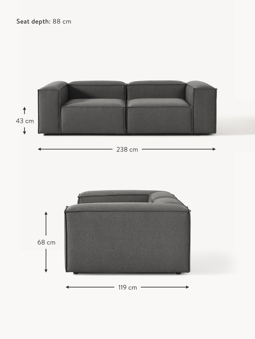 Lennon Modular Sofa (3-seater)