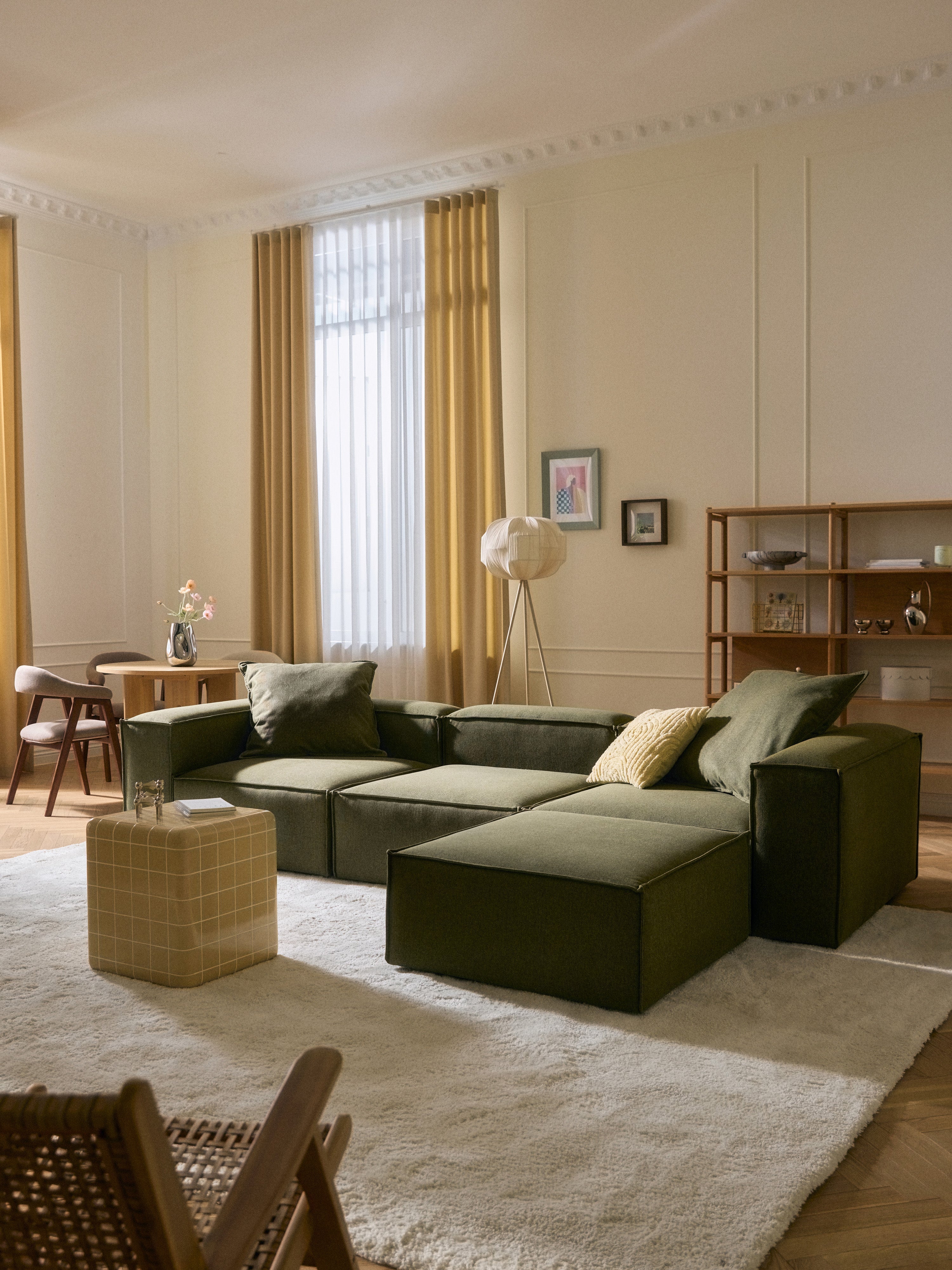 Lennon Modular Sofa (4-seater) with Ottoman (left/right)