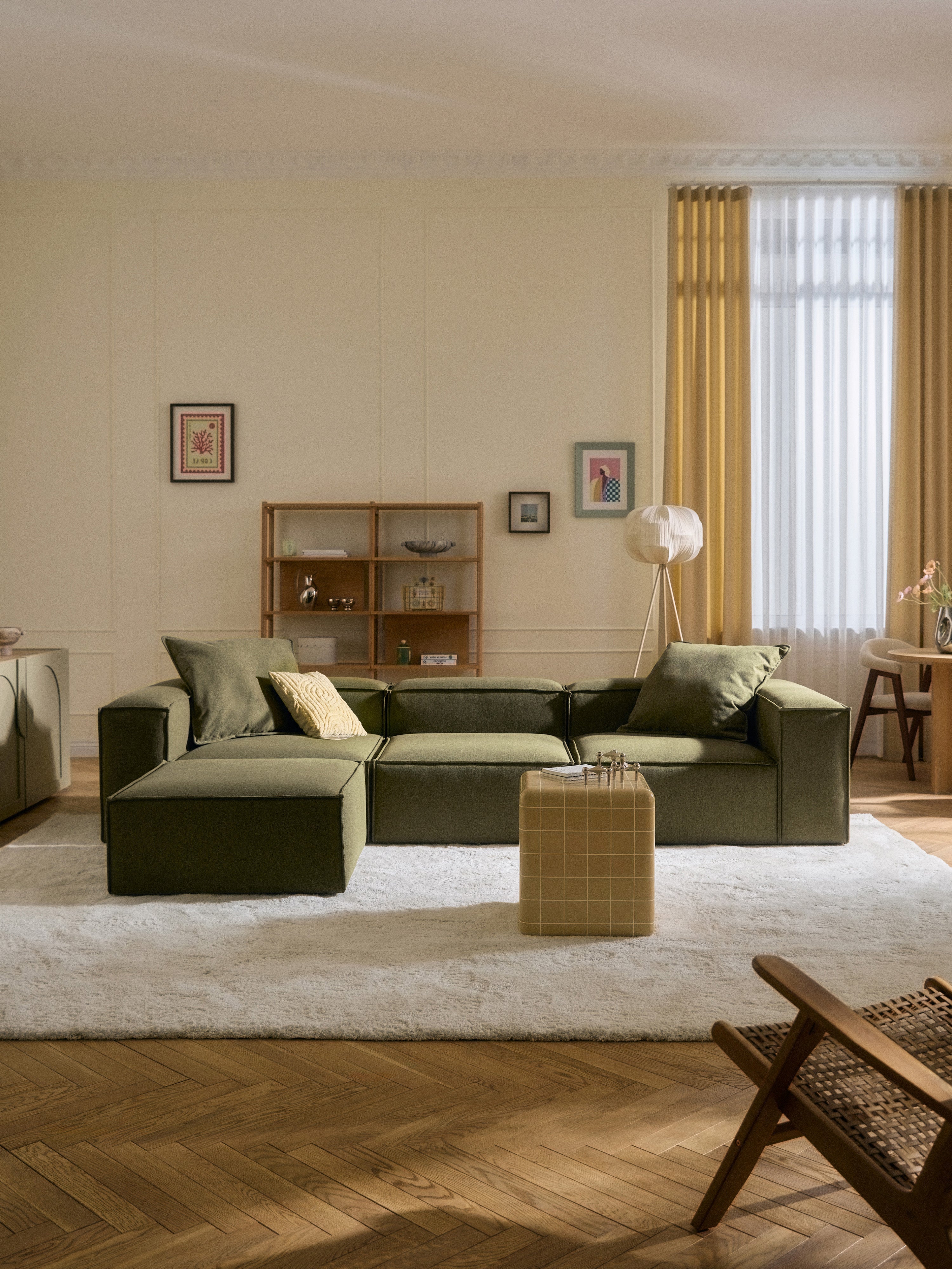 Lennon Modular Sofa (4-seater) with Ottoman (left/right)