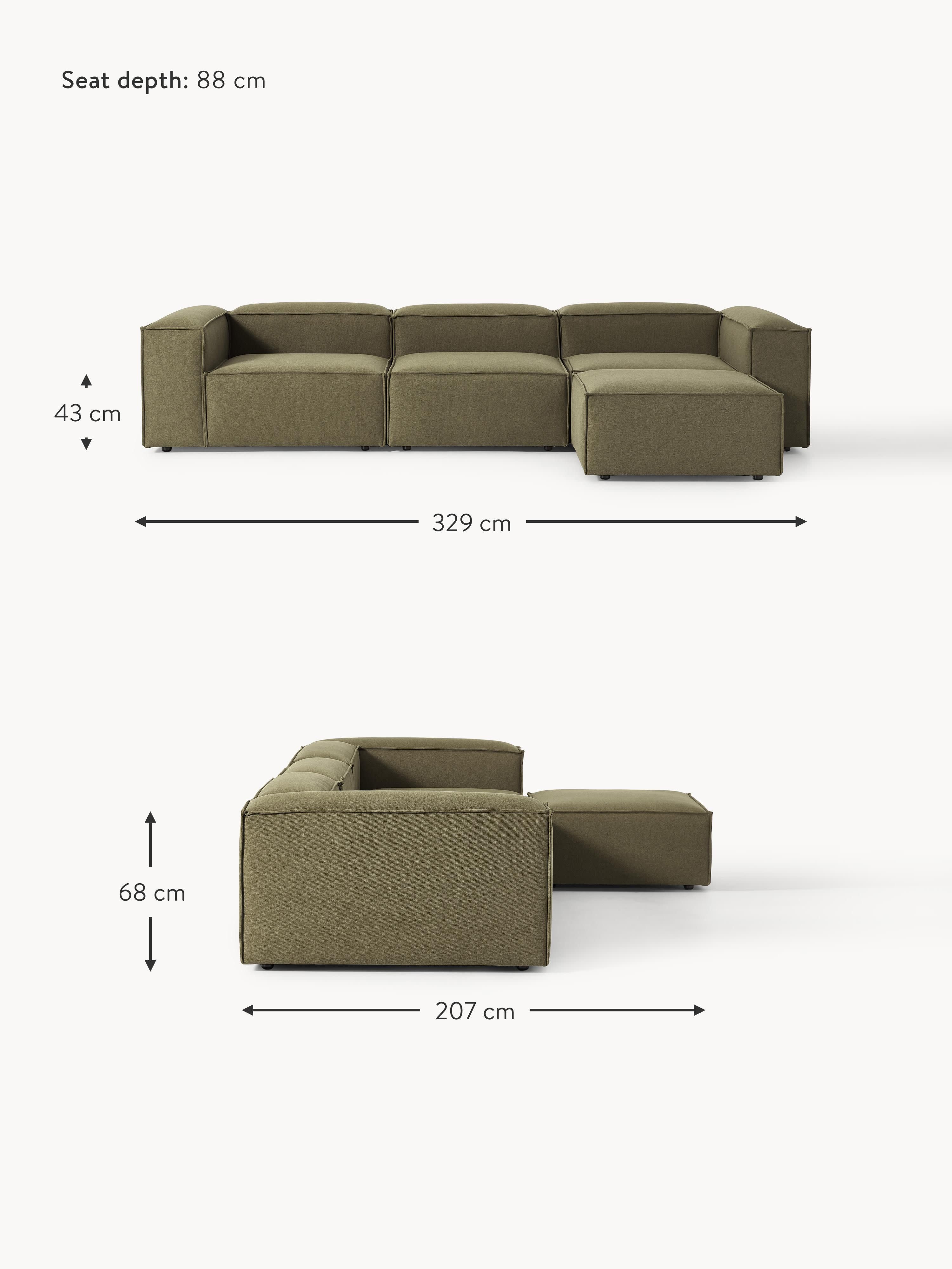 Lennon Modular Sofa (4-seater) with Ottoman (left/right)