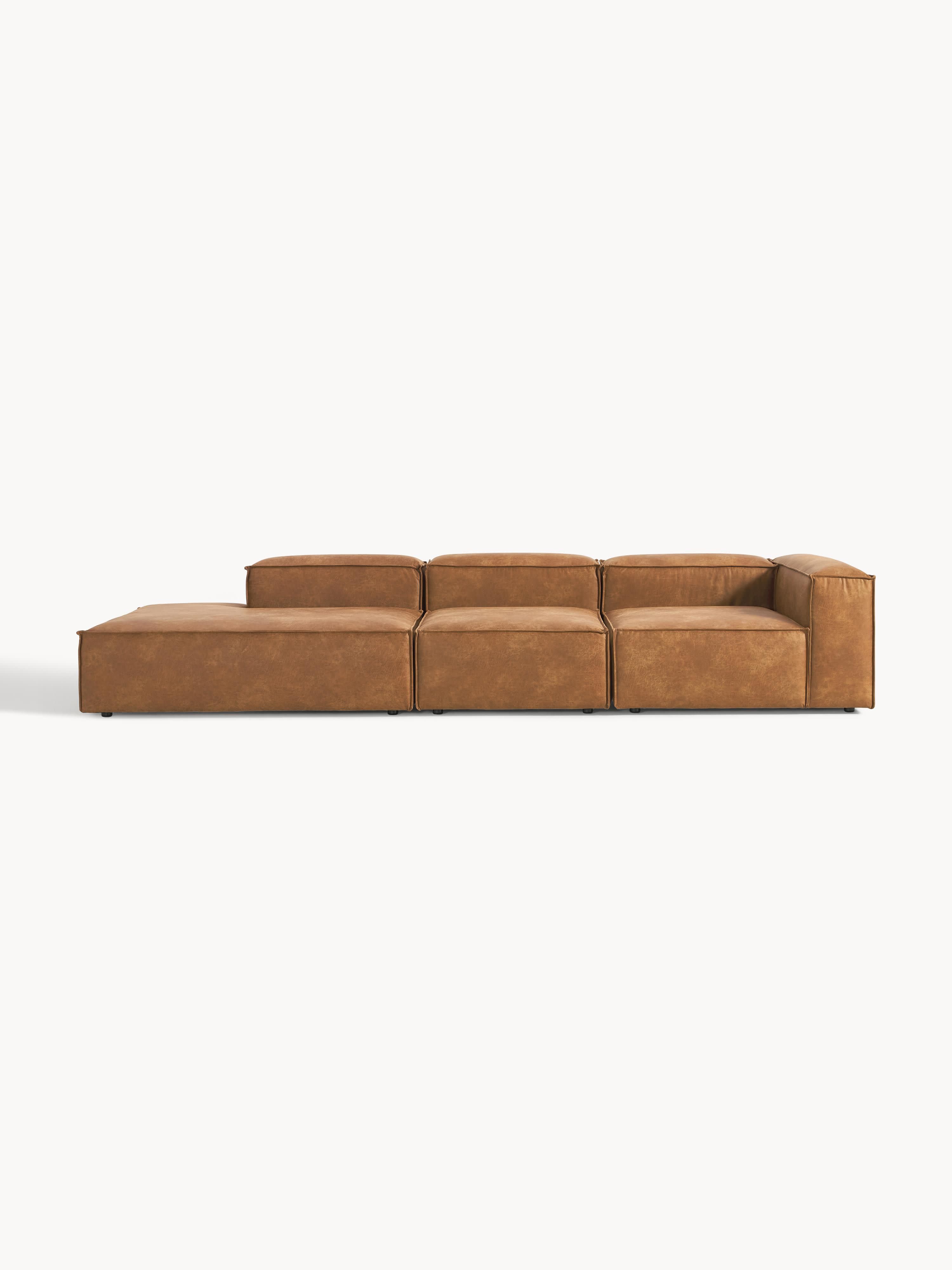Gallery image 1 - XL Modular Leather Ottoman Lennon