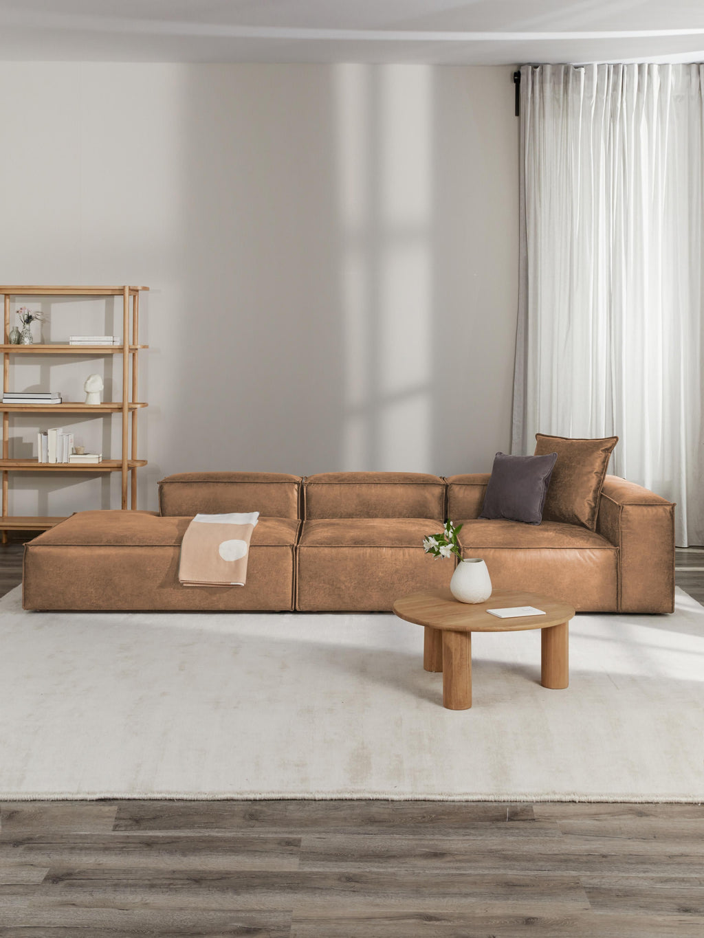 Lennon XL Modular Leather Ottoman