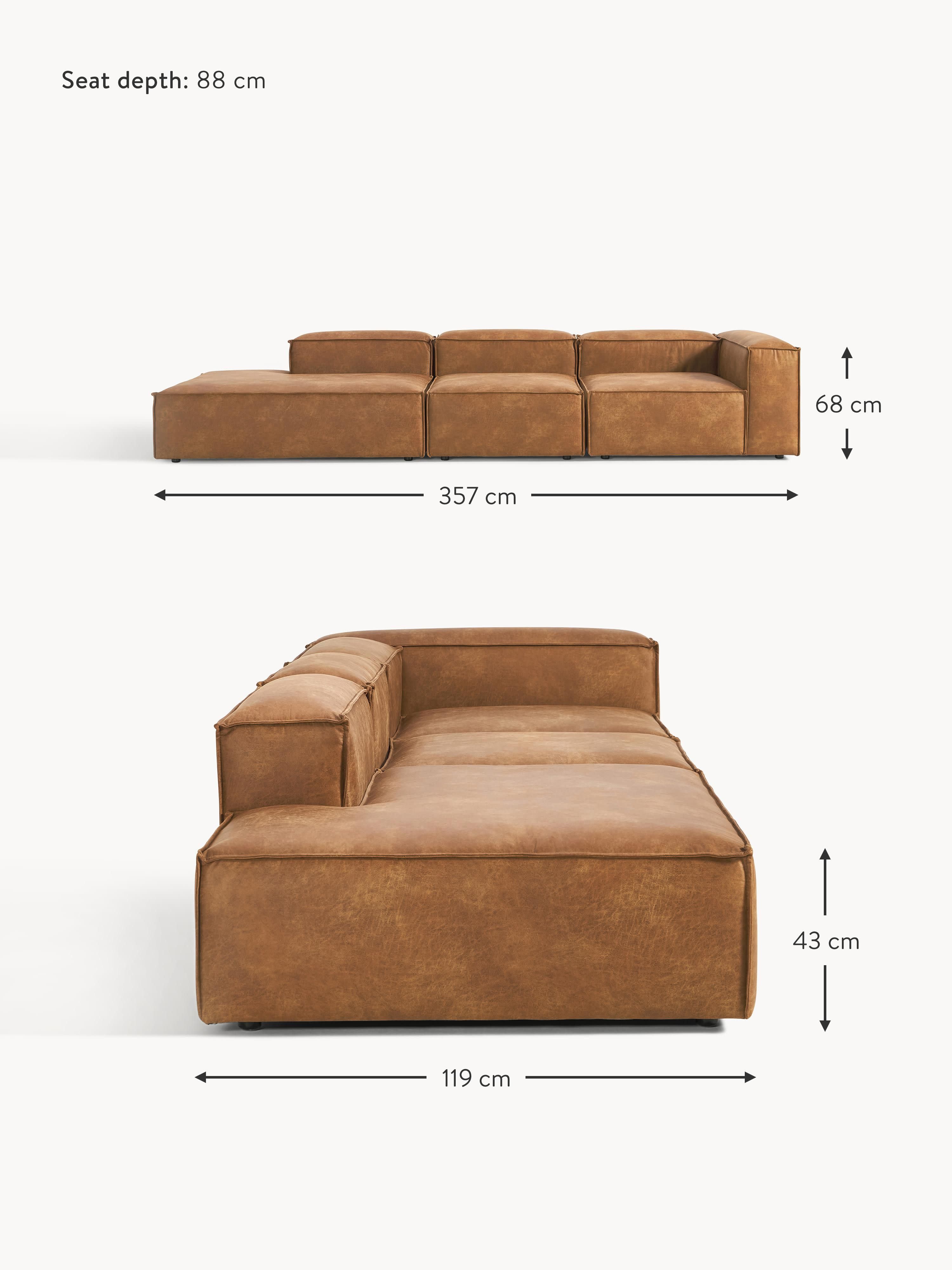 Lennon XL Modular Leather Ottoman