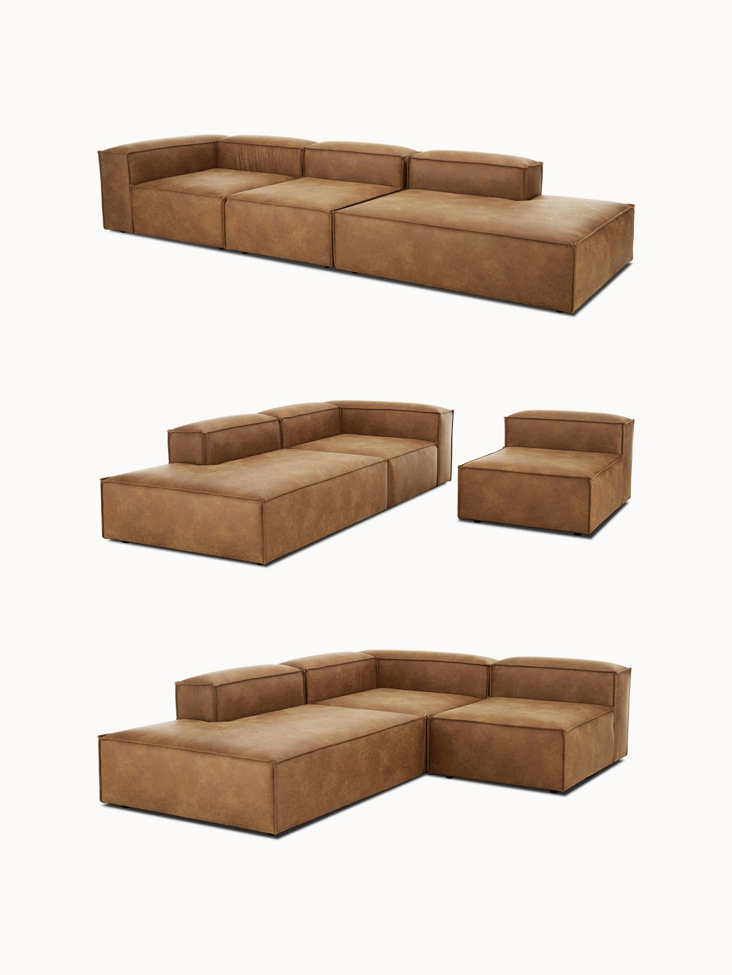 Lennon XL Modular Leather Ottoman