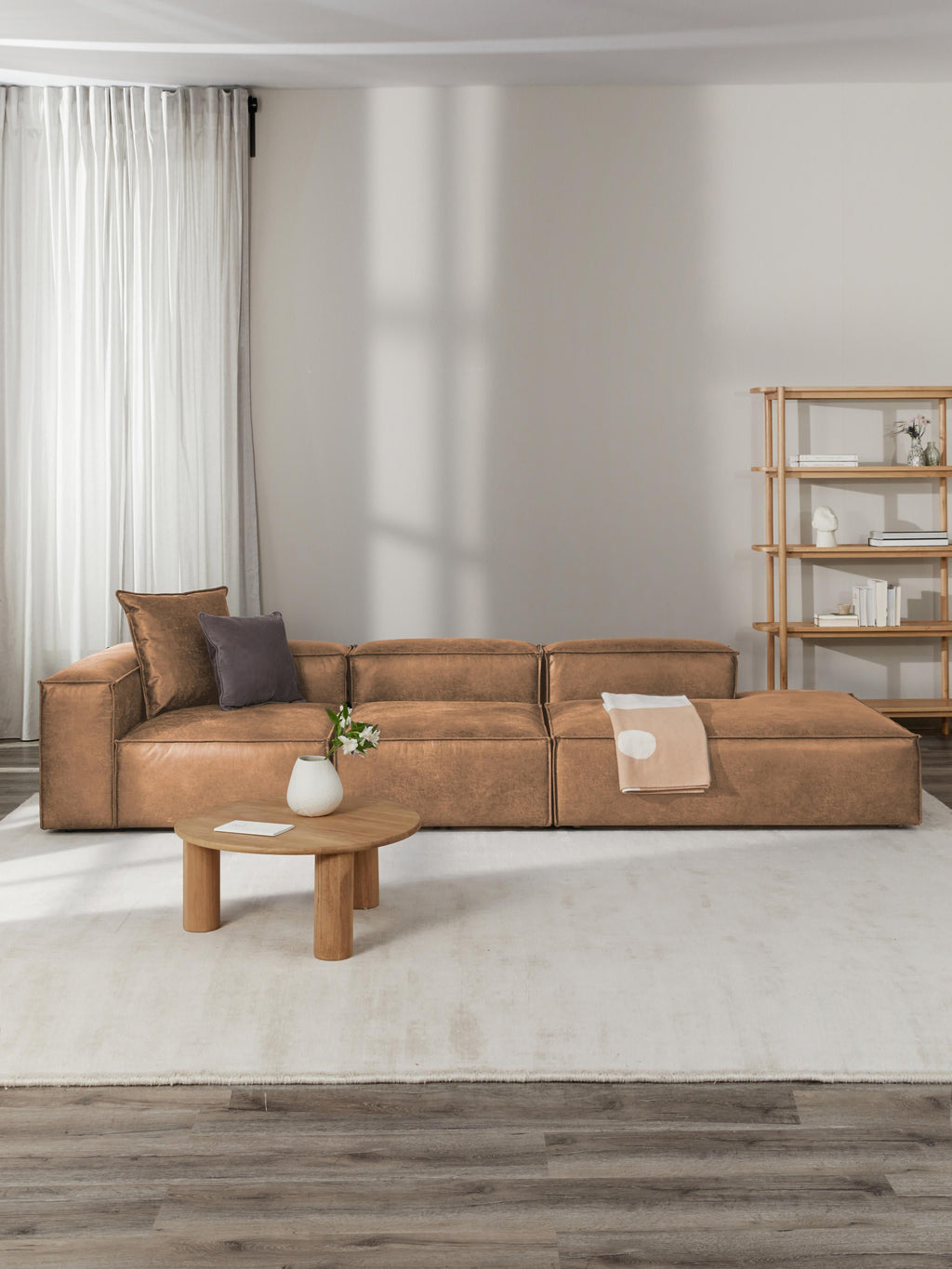 Lennon XL Modular Leather Ottoman