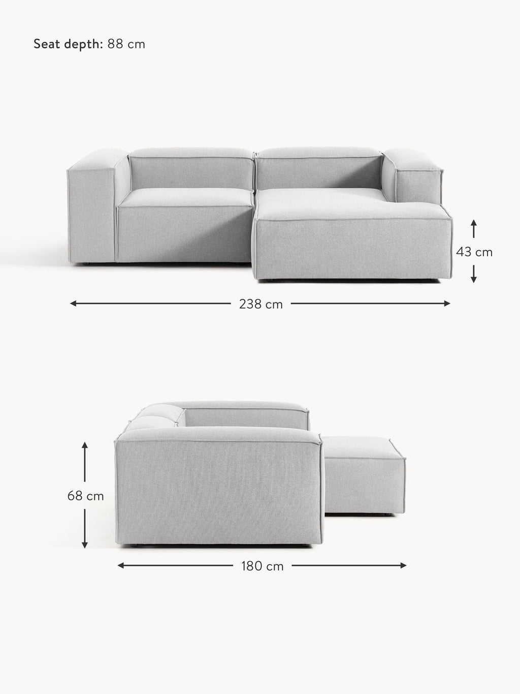 Lennon Modular Corner Sofa (3-seater)