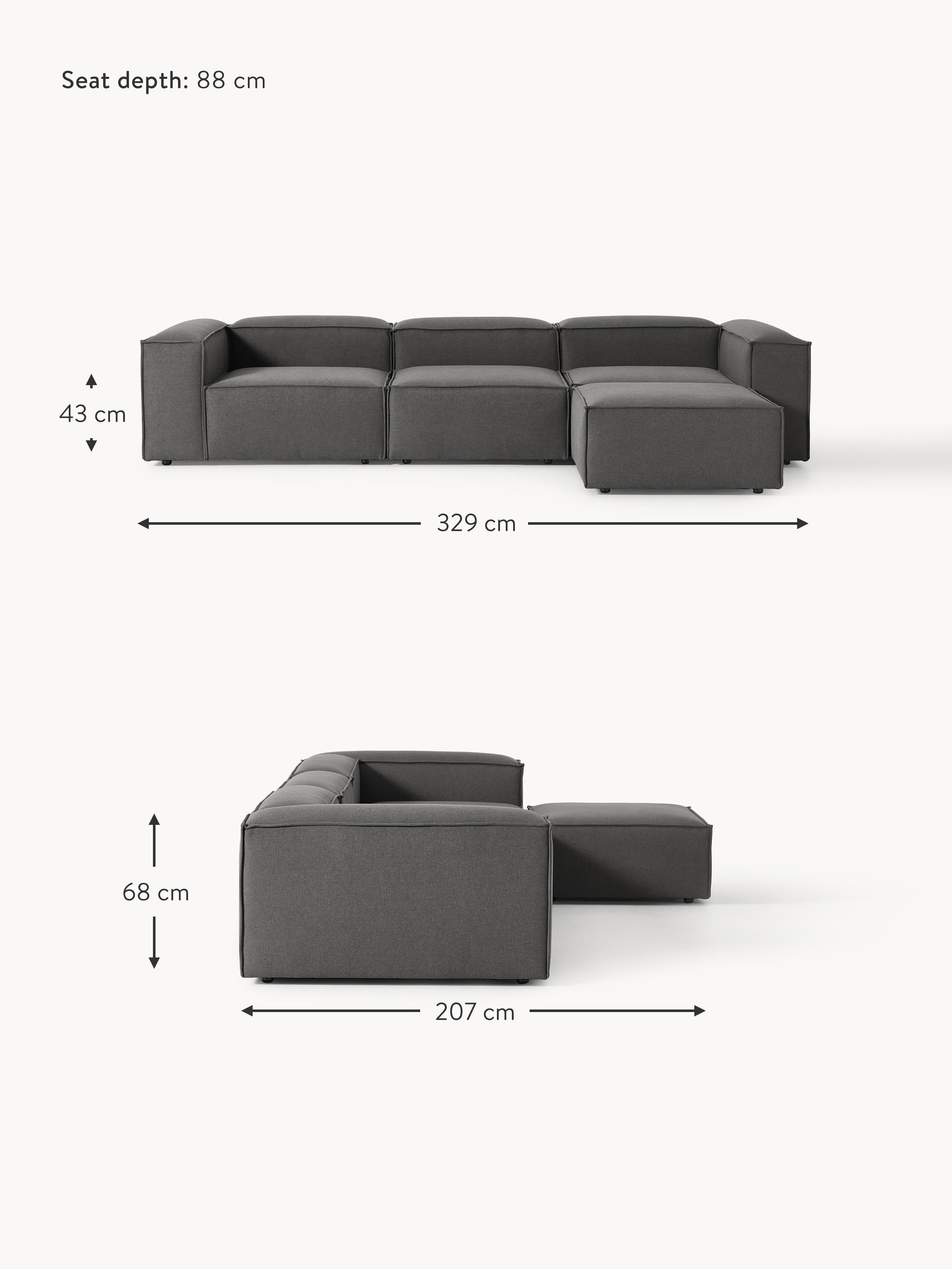 Lennon Modular Sofa (4-seater) with Ottoman (left/right)