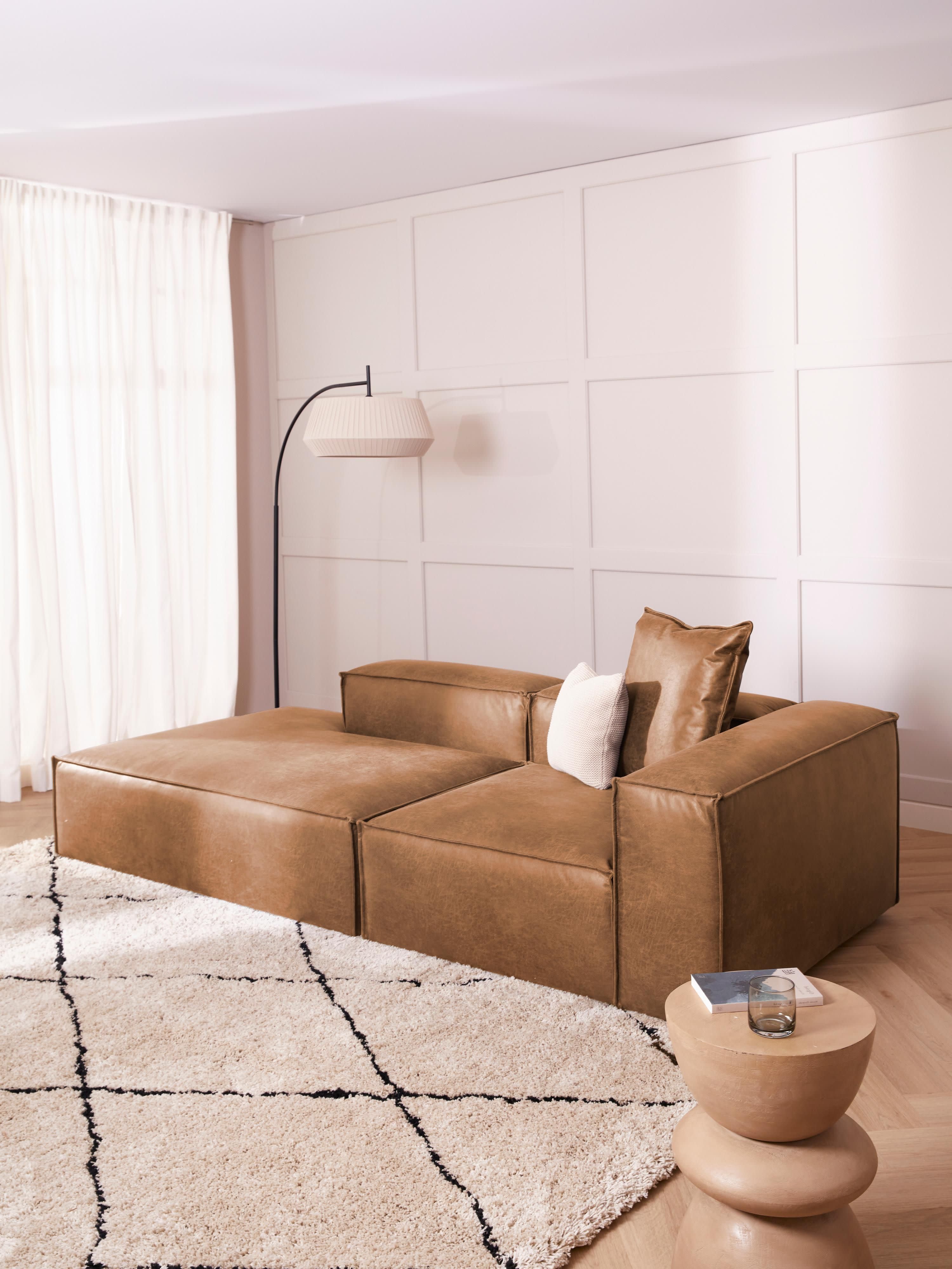 Lennon Modular Leather Ottoman