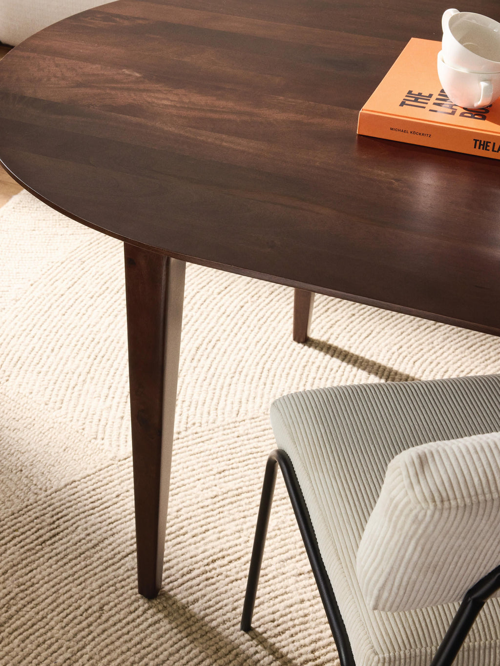 Archie Oval Mango Wood Dining Table, 200 x 100 cm