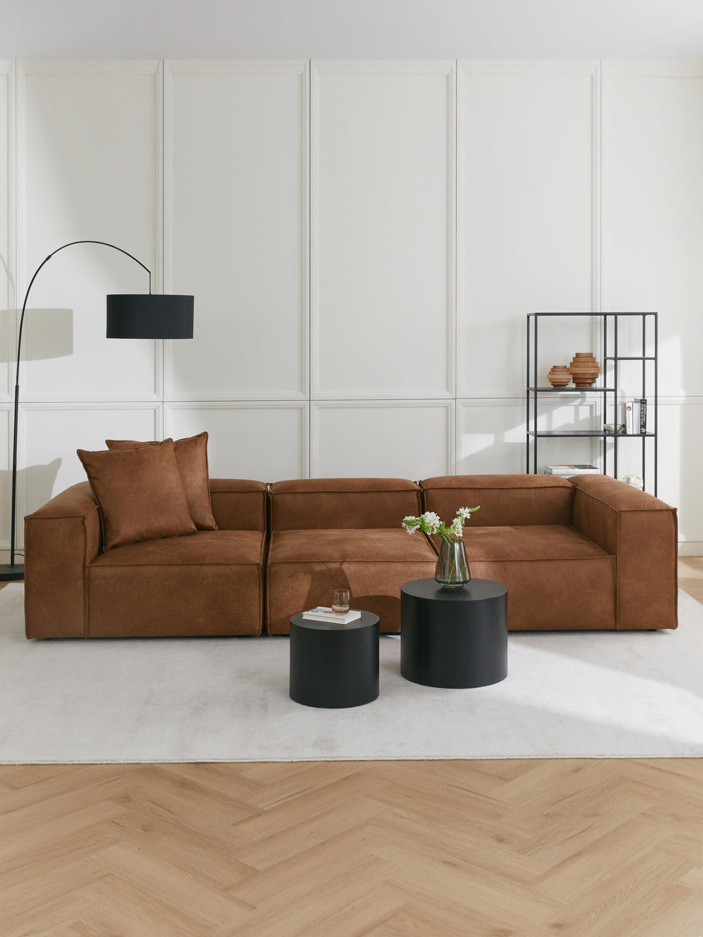 Lennon Modular Leather Sofa (4-seater)