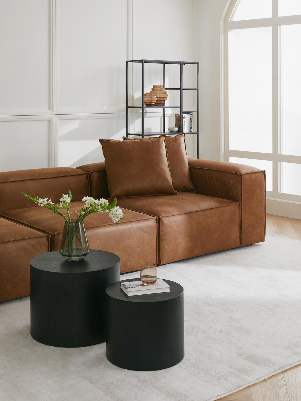 Lennon Modular Leather Sofa (4-seater)