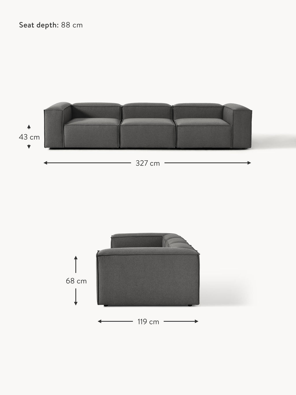 Lennon Modular Sofa (4-seater)