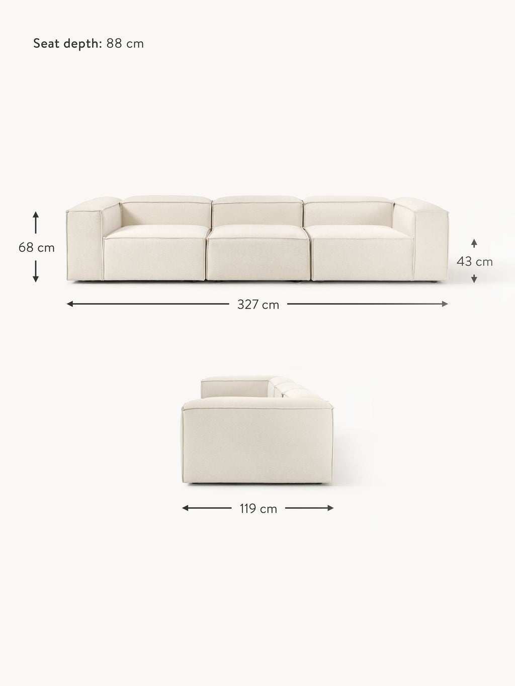 Lennon Modular Sofa (4-seater)