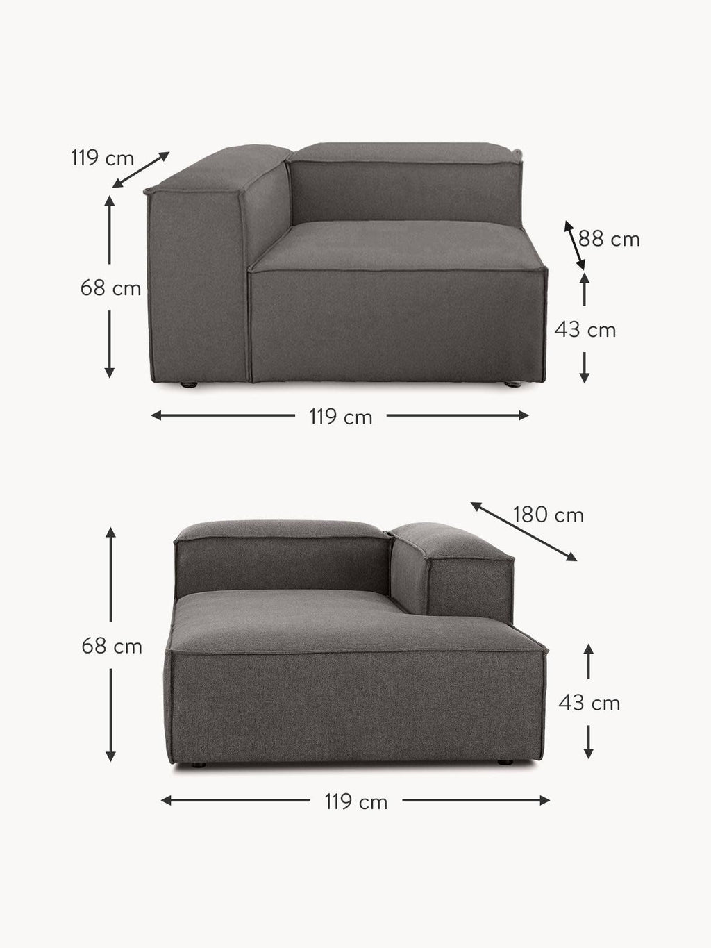 Lennon Modular Corner Sofa (3-seater)