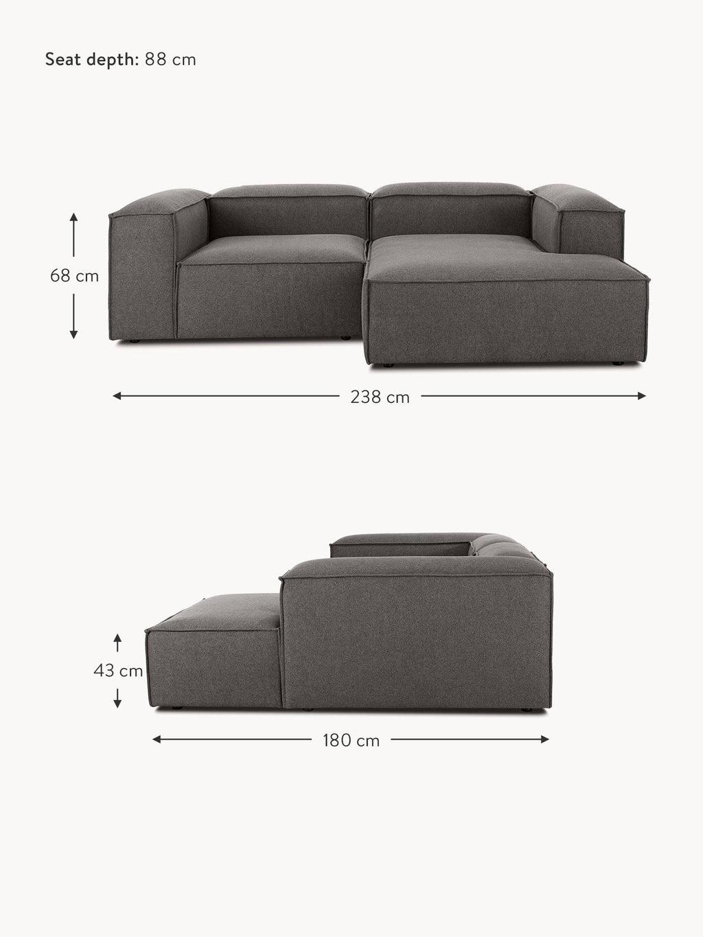 Lennon Modular Corner Sofa (3-seater)