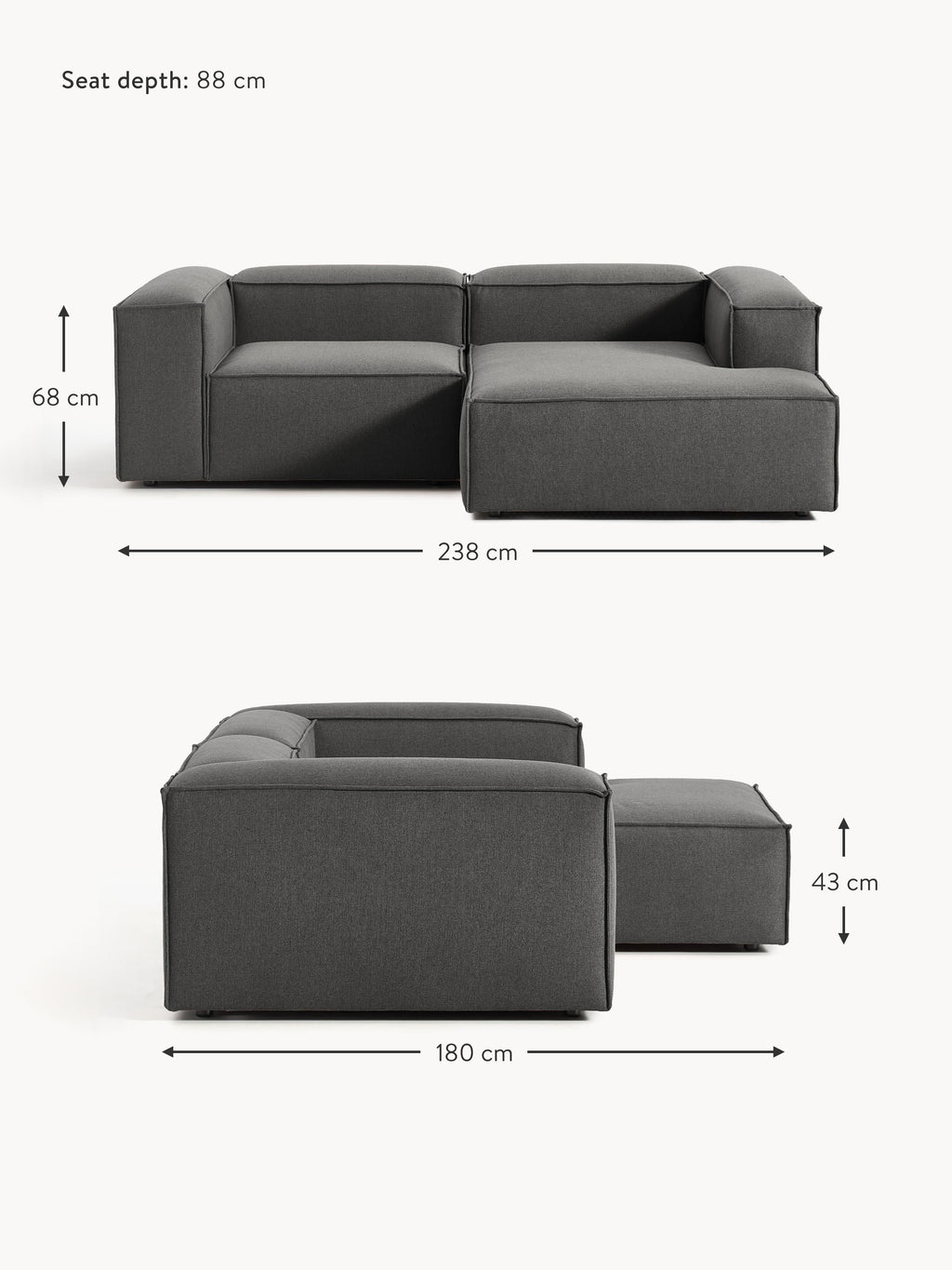 Lennon Modular Corner Sofa (3-seater)