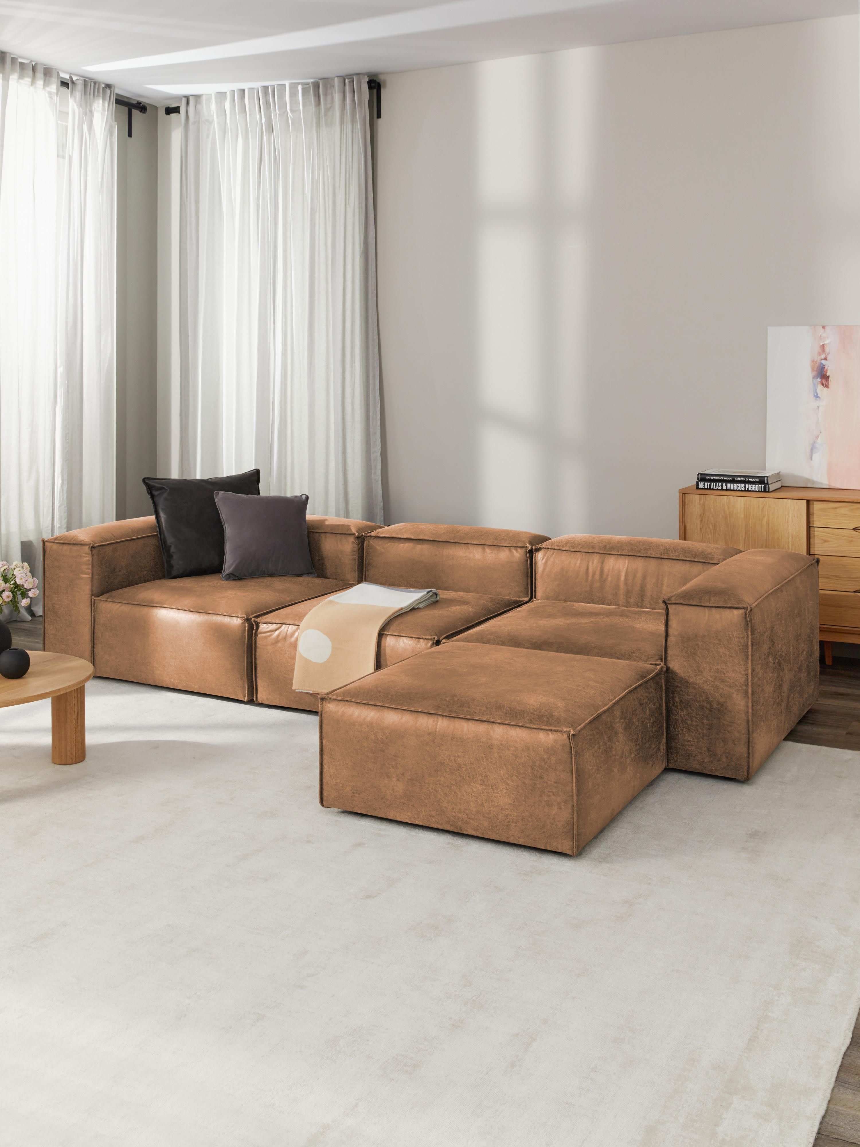 Lennon Leather Ottoman