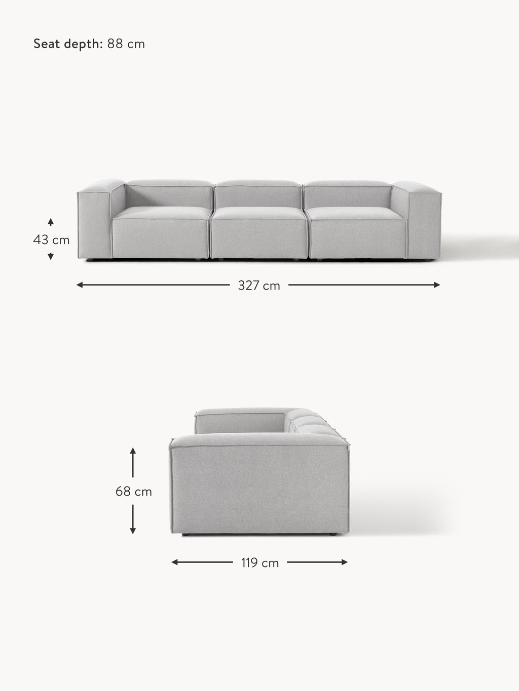Lennon Modular Sofa (4-seater)