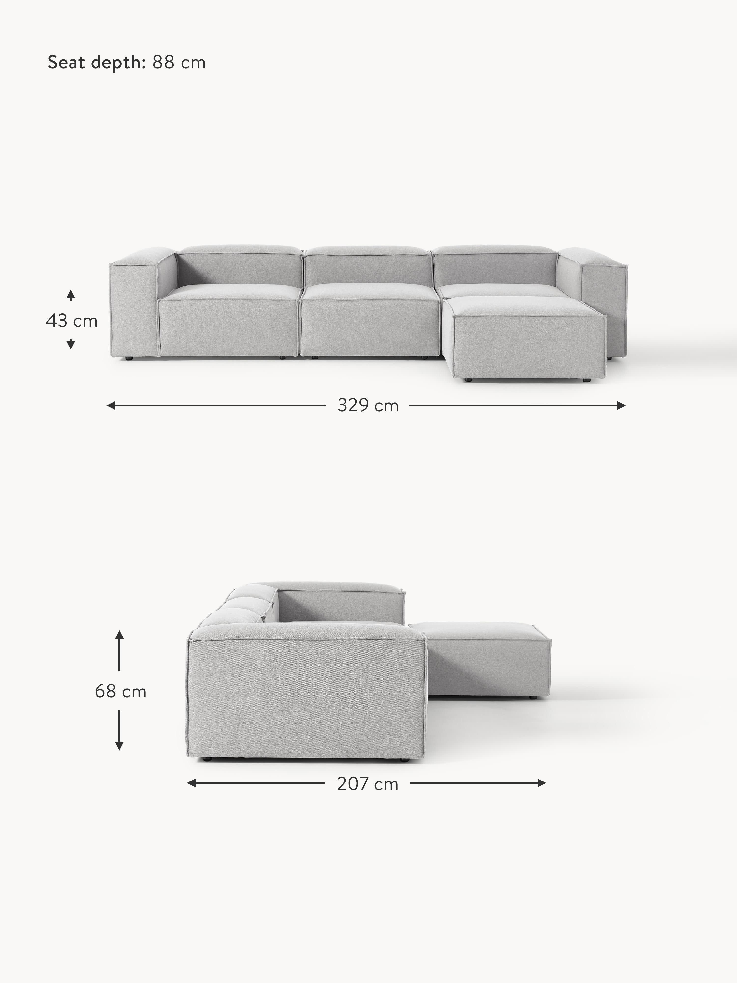 Lennon Modular Sofa (4-seater) with Ottoman (left/right)