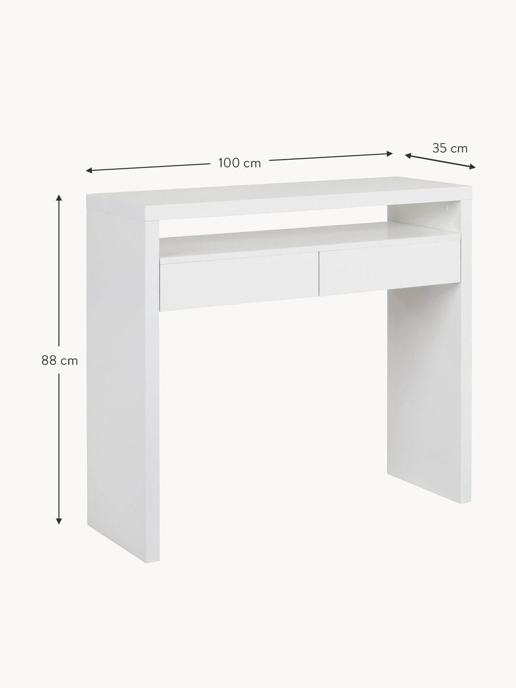 Teresa Narrow Desk with Extendable Table Top