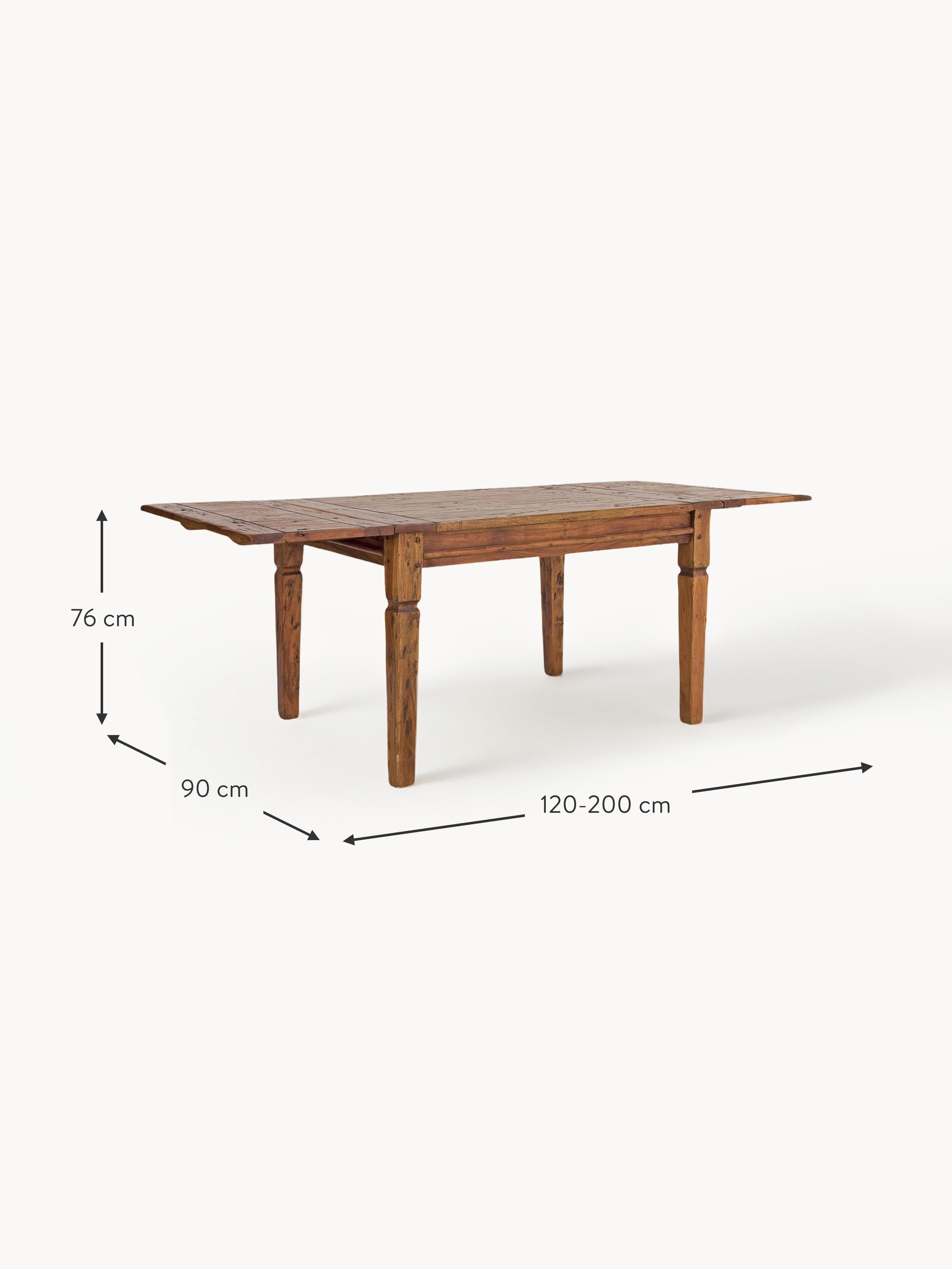 Chateux Extendable Acacia Wood Dining Table, 120 - 200 x 90 cm