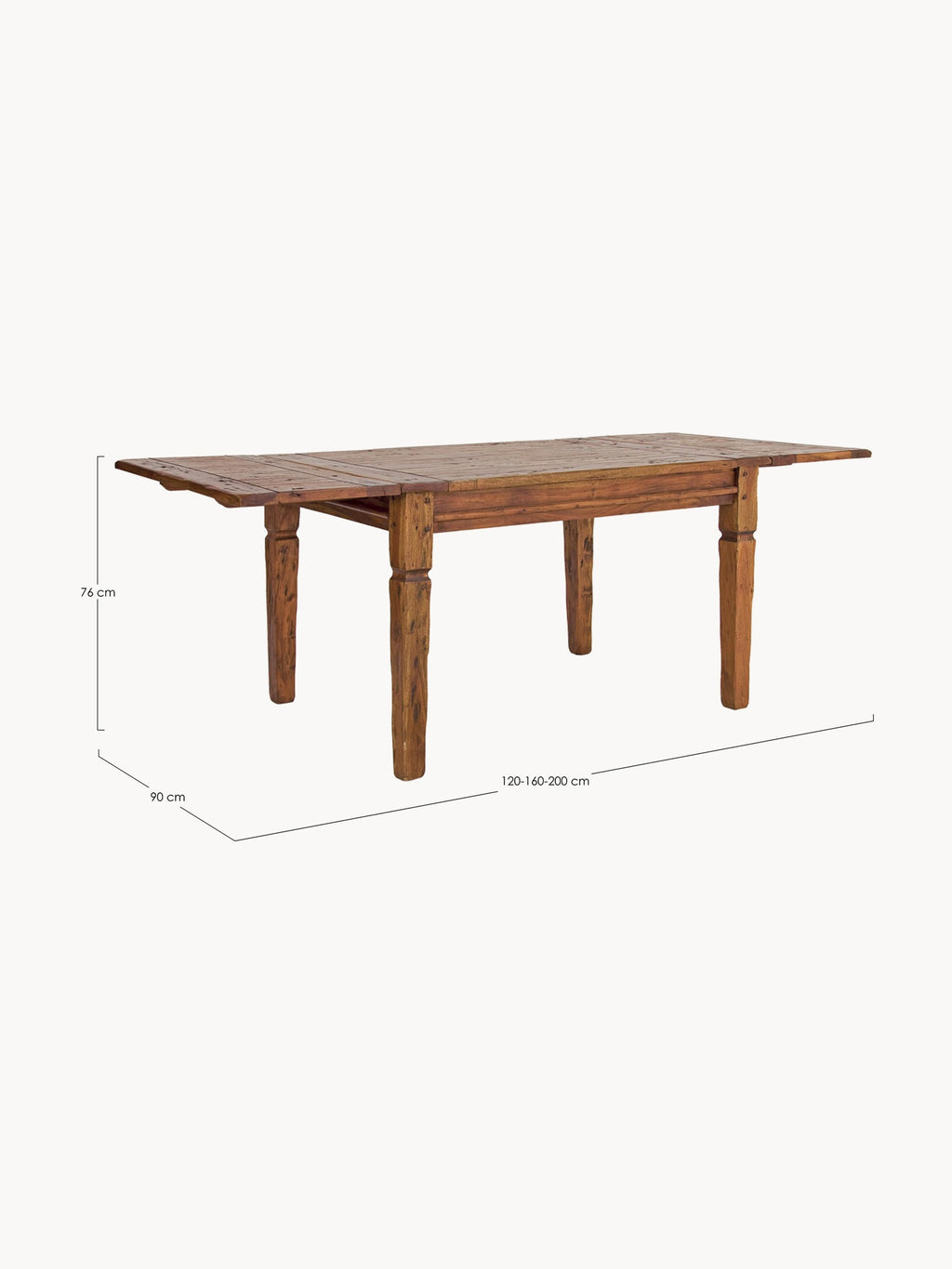 Chateux Extendable Acacia Wood Dining Table, 120 - 200 x 90 cm