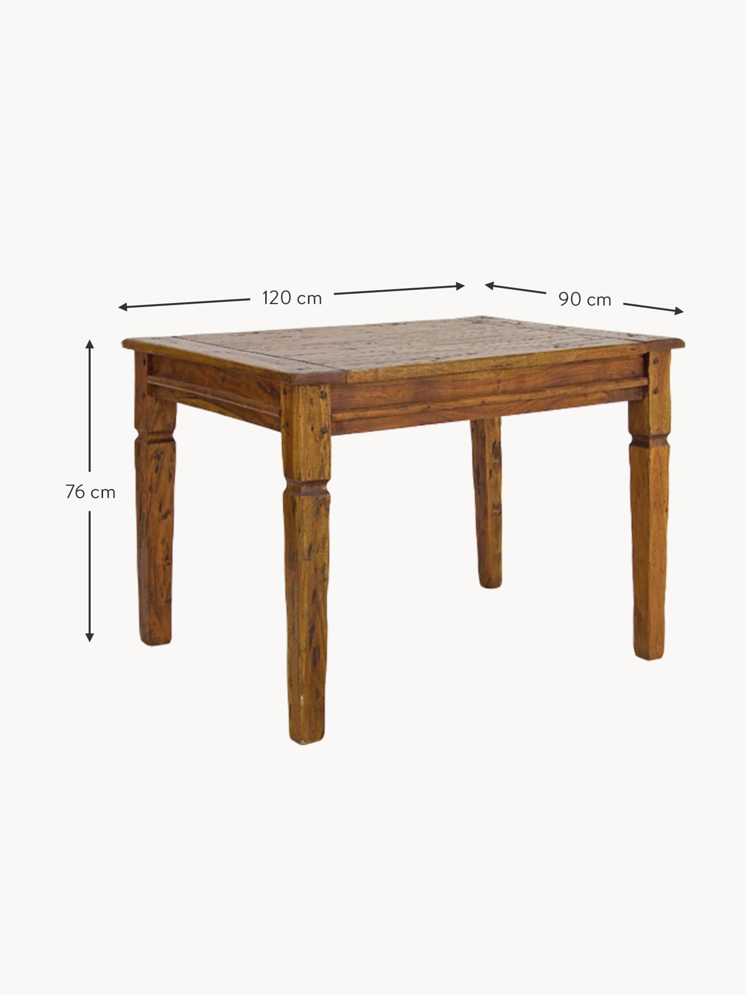 Chateux Extendable Acacia Wood Dining Table, 120 - 200 x 90 cm